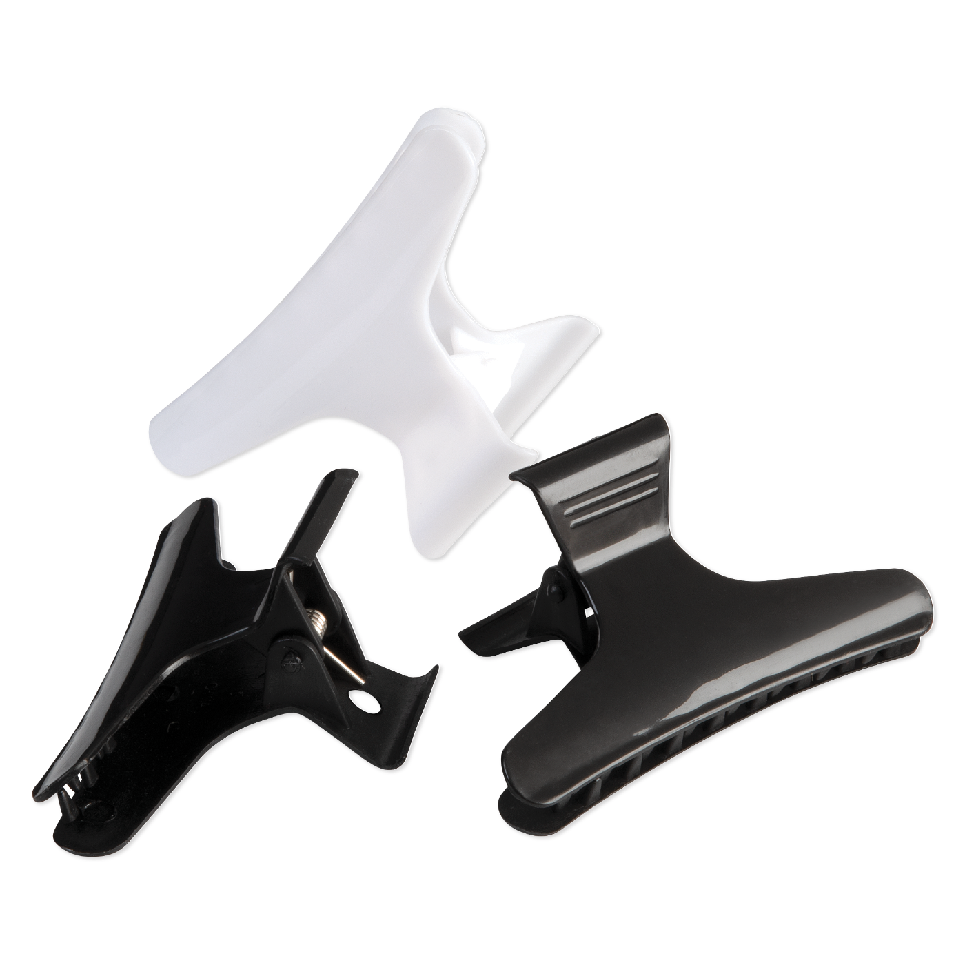 Butterfly Clamps, Wide, Black & White - 3-1/4"