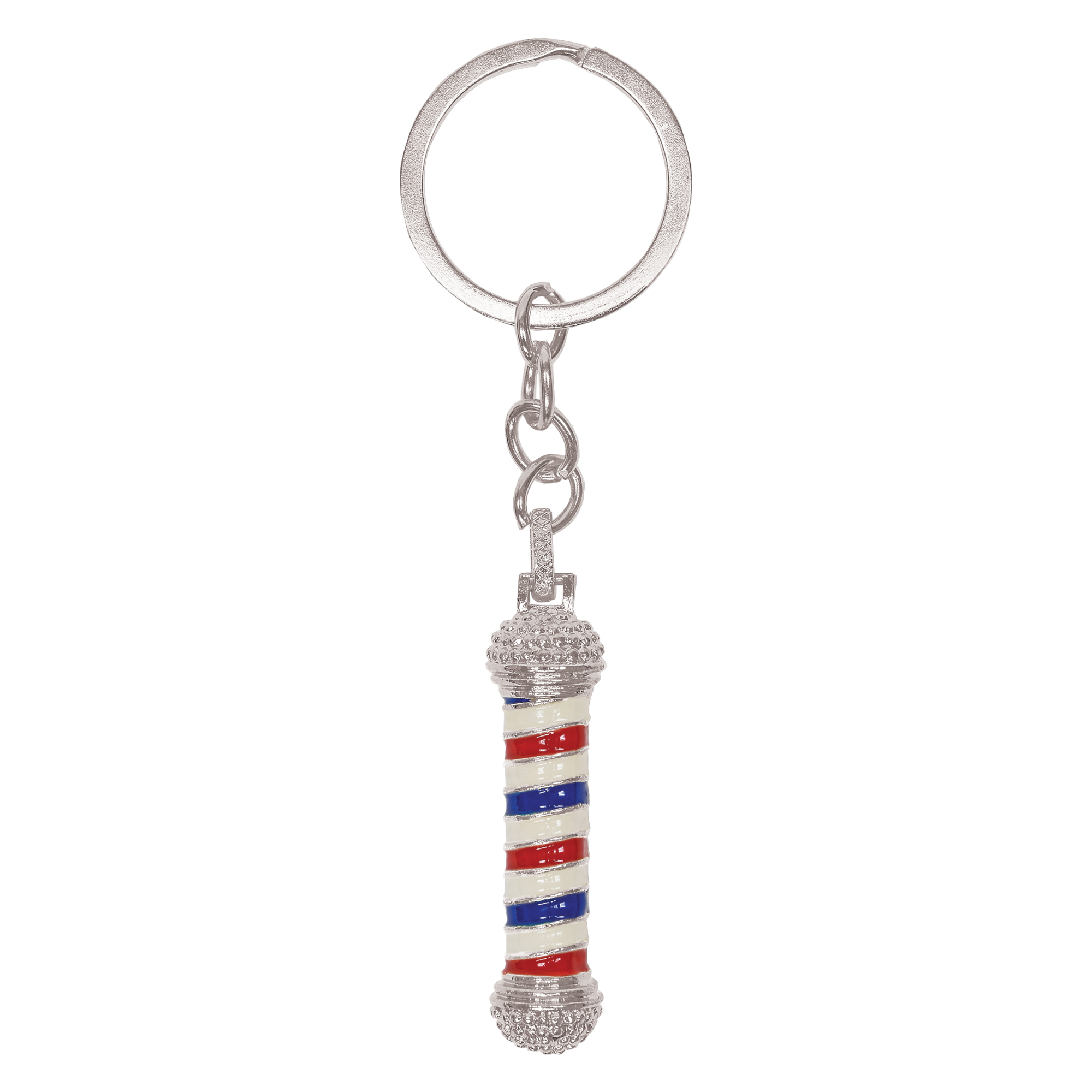 Barber Pole Keychain