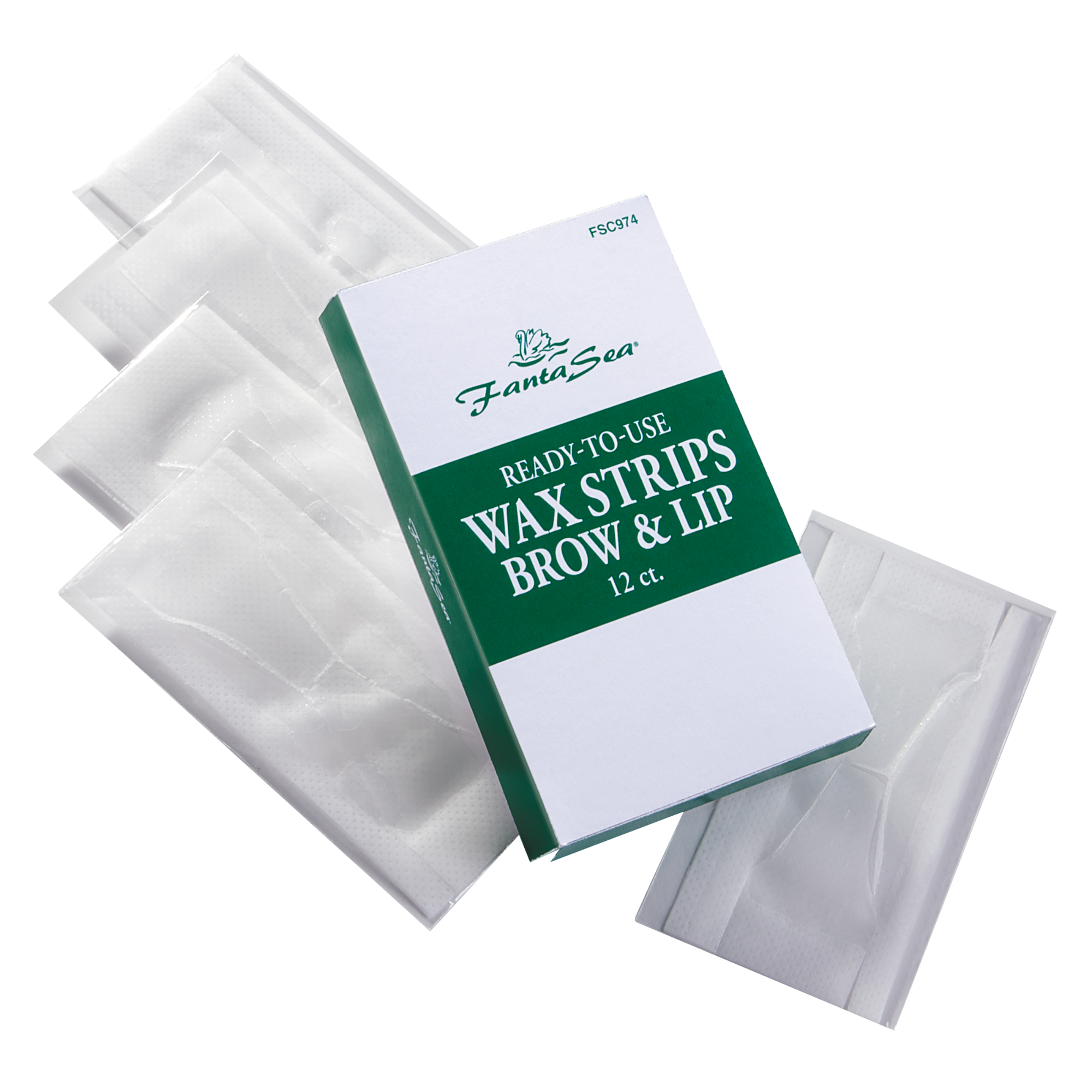 Ready-To-Use Wax Strips - Brow & Lip - 12 ct.