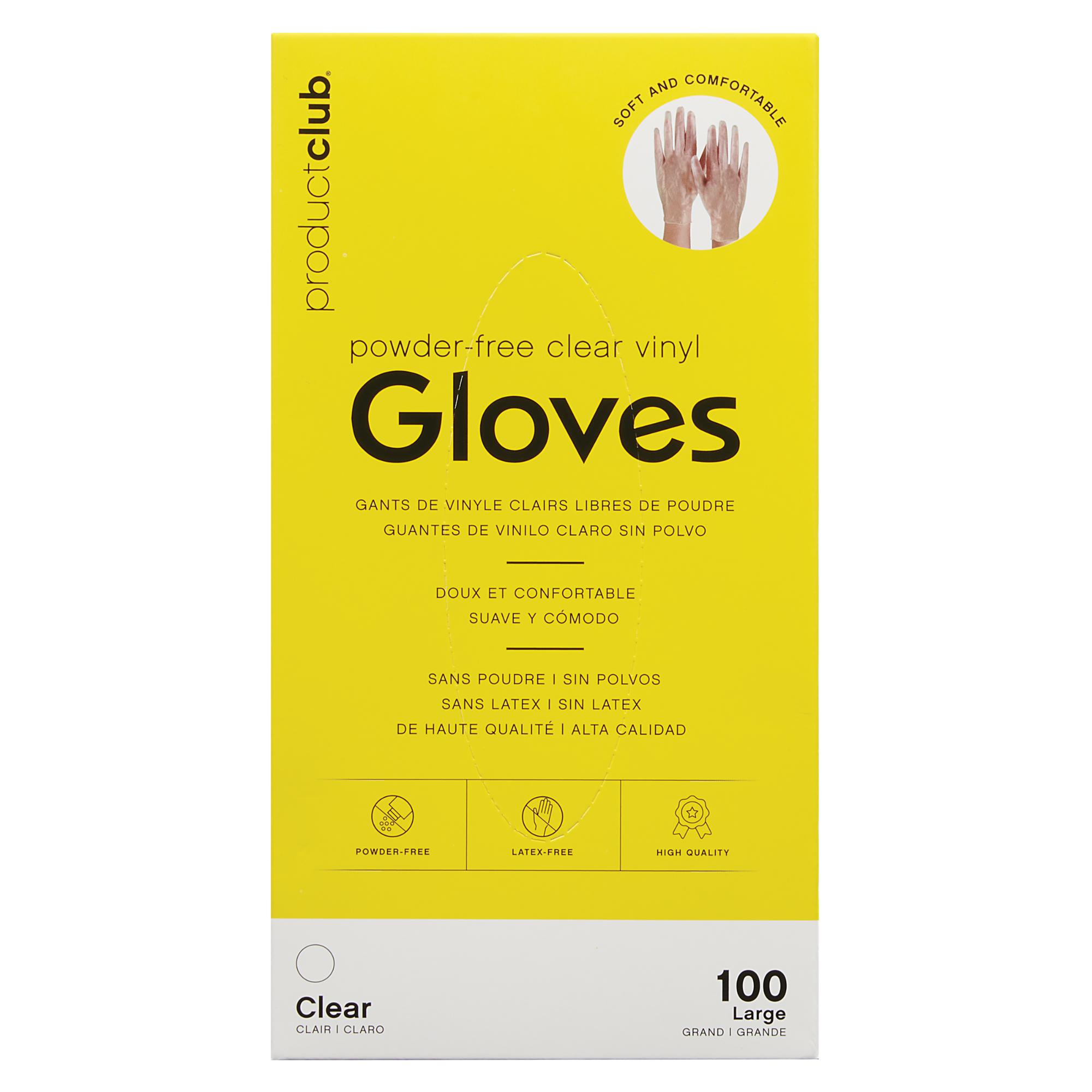 PCVPF-100L Powder Free Vinyl Colorist Gloves Large