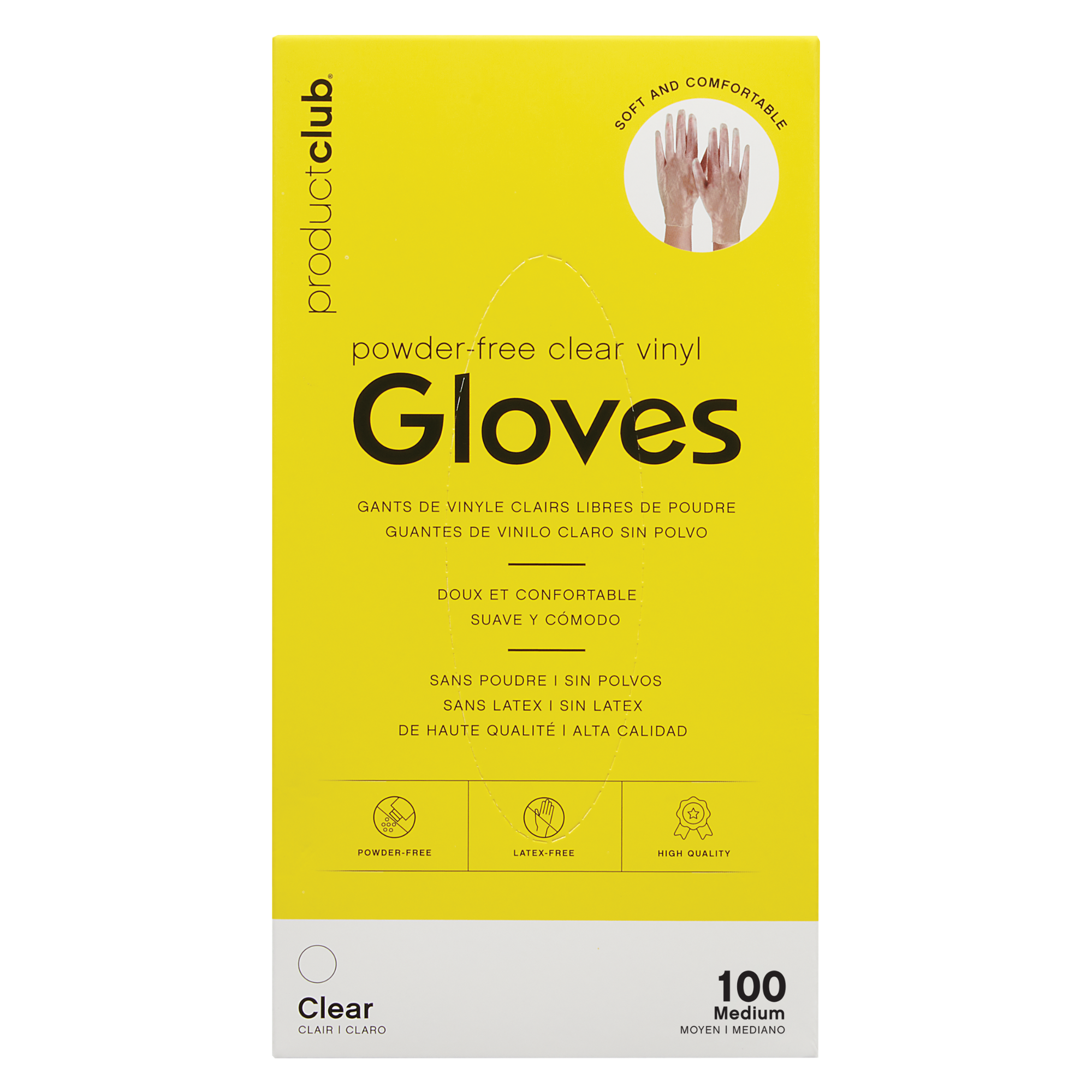 PCVPF-100M Powder Free Vinyl Colorist Gloves Medium