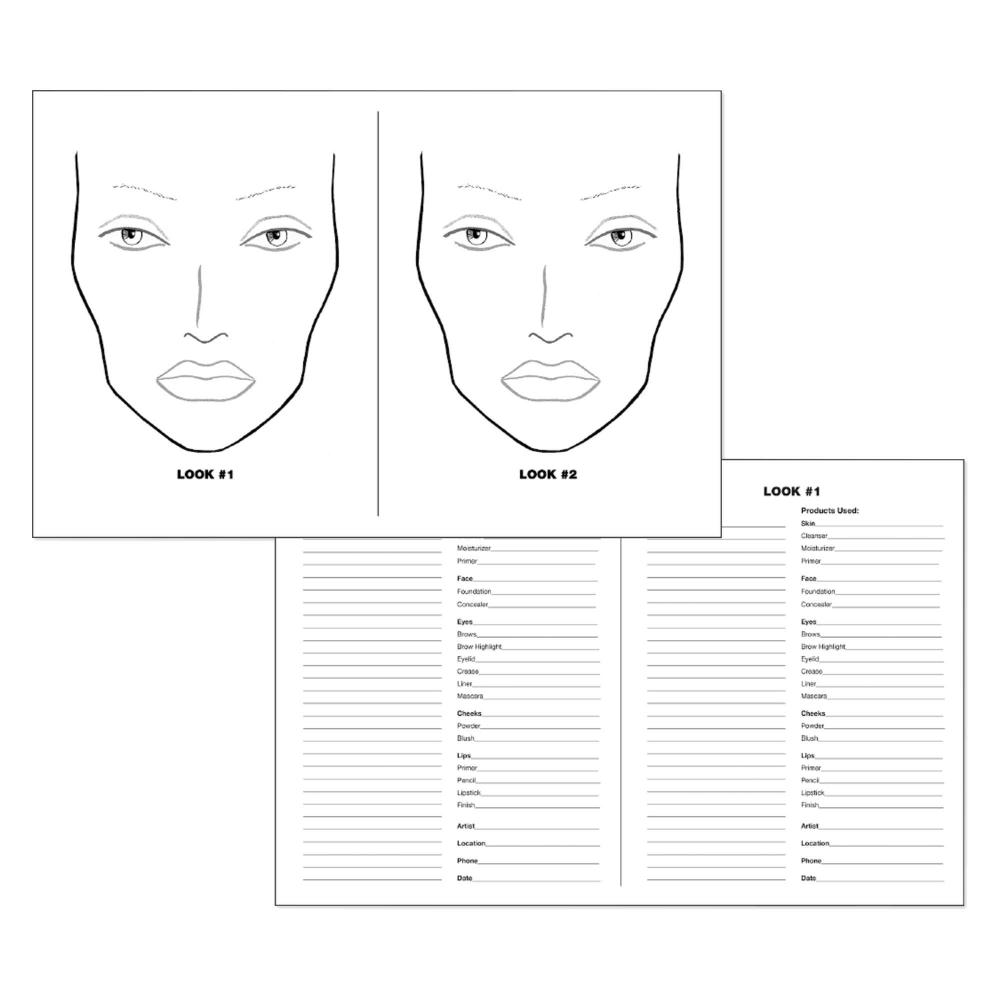 Makeup Face Chart