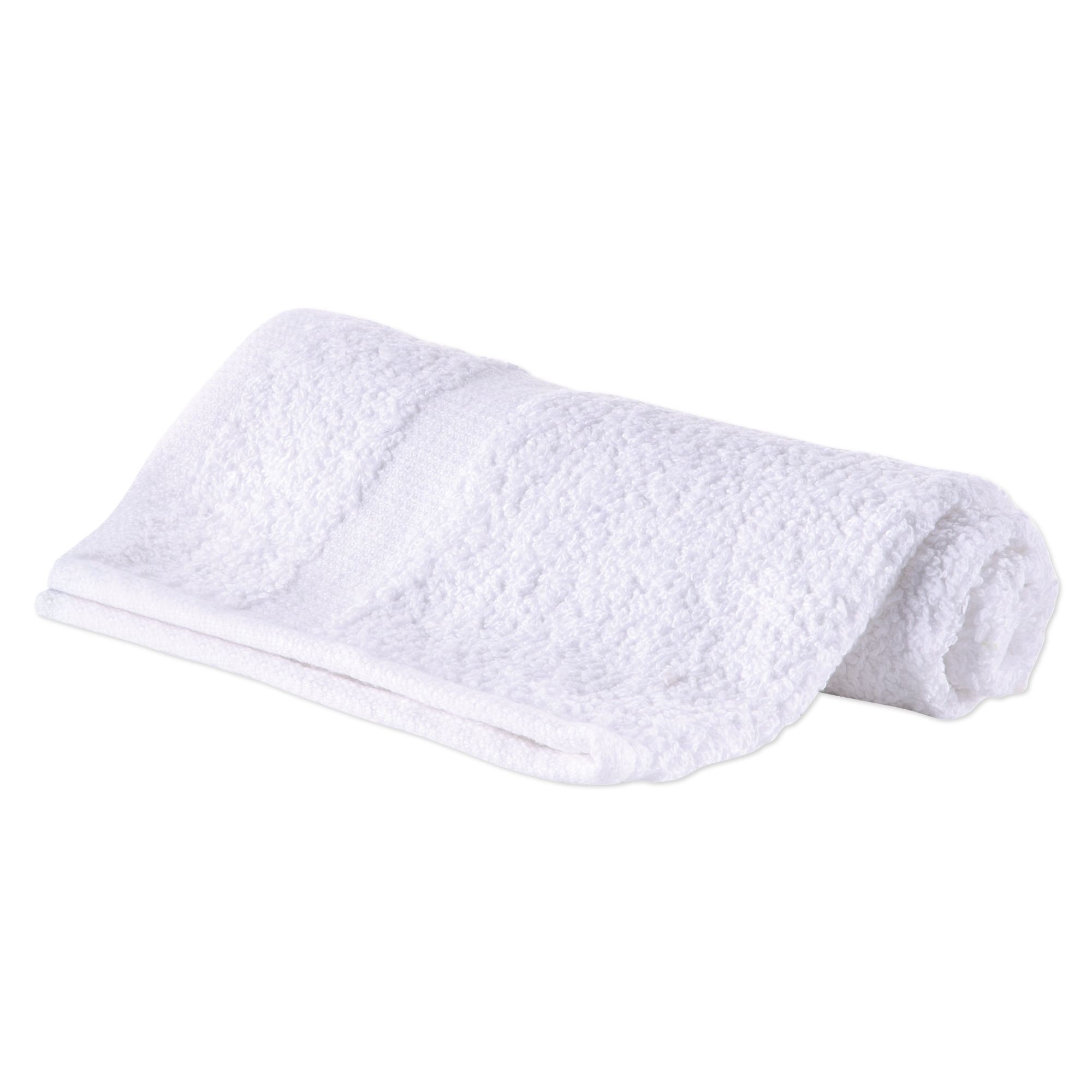 Cotton Washcloth, 12" x 12", Deluxe - White