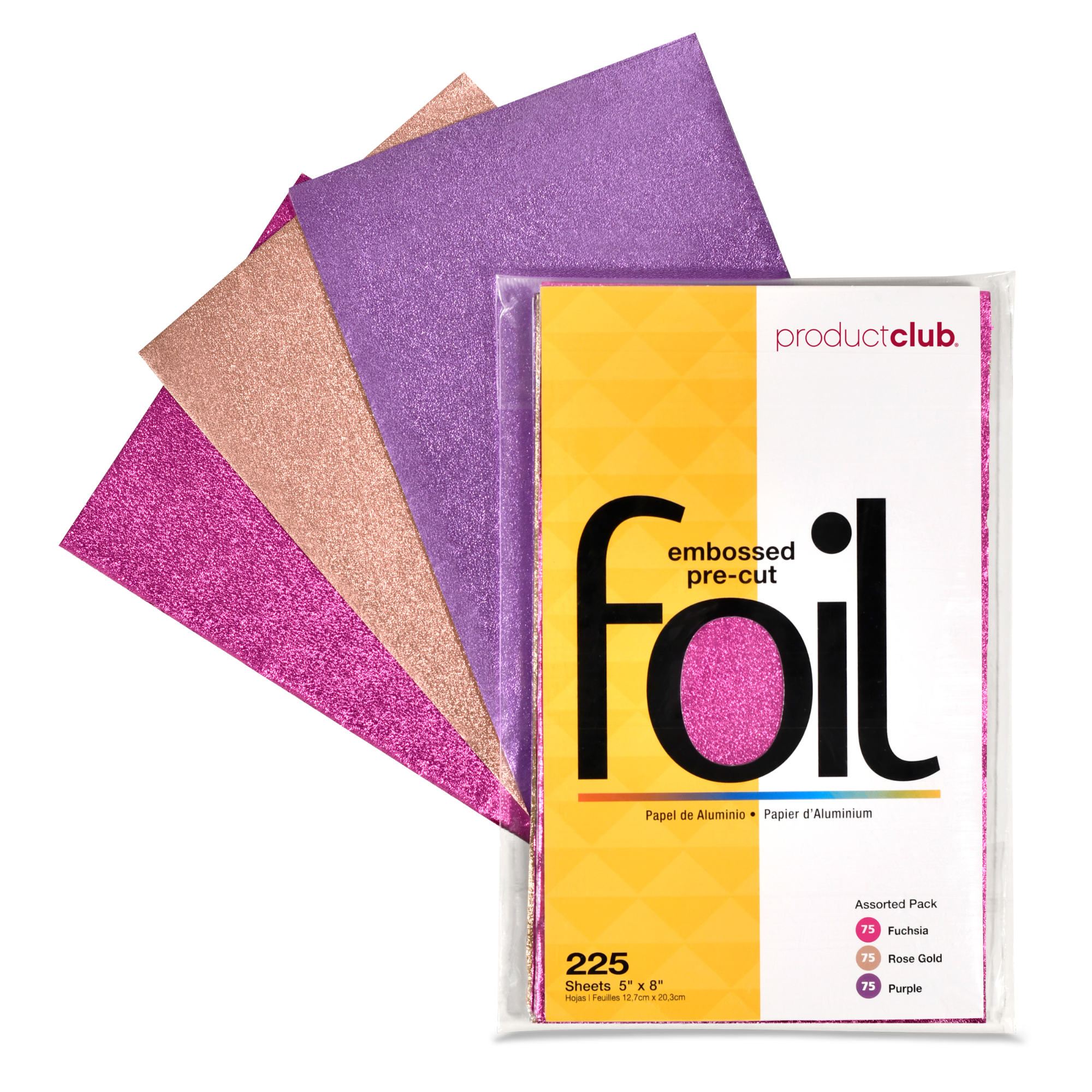 EF225-AP Embossed Pre-cut Foil Color Variety