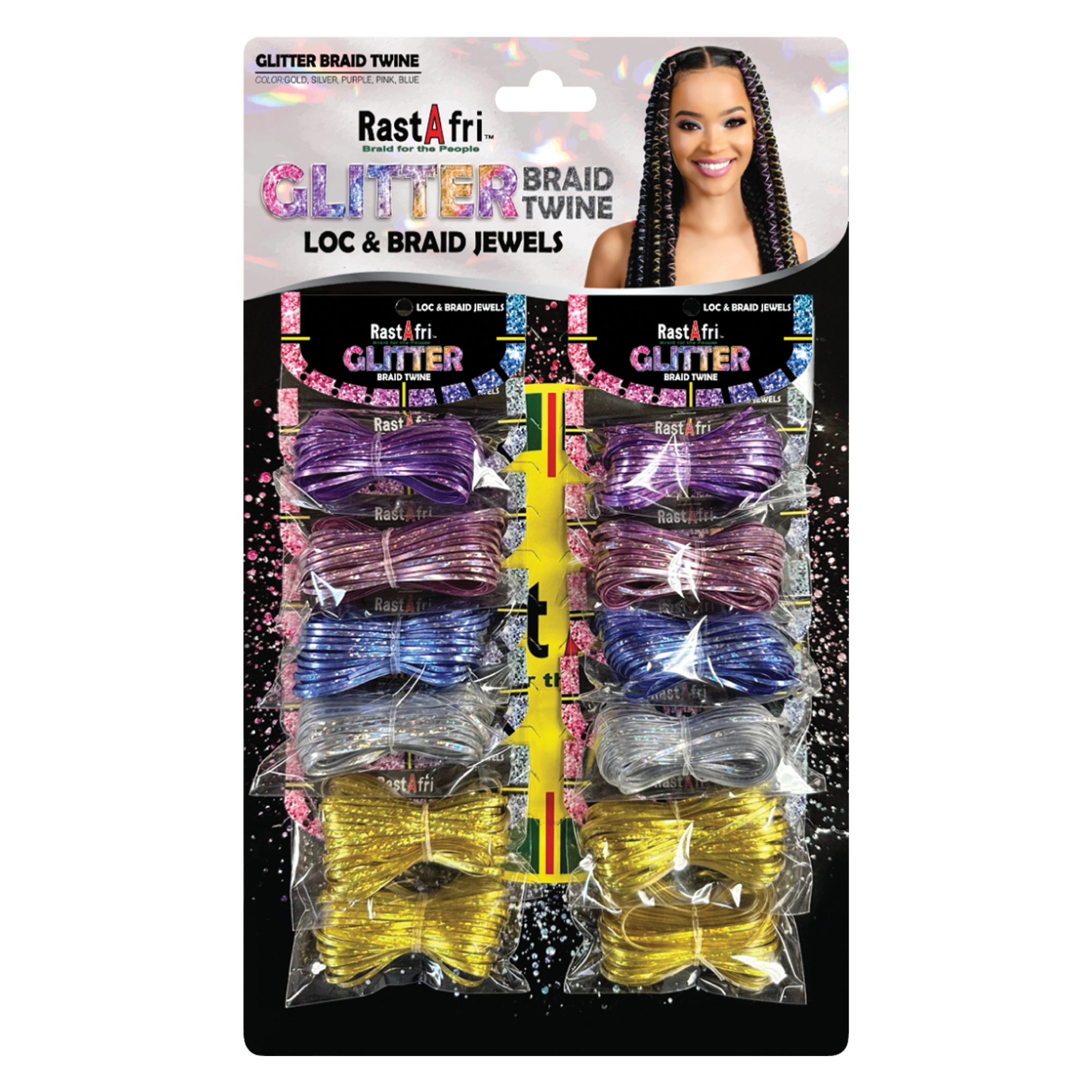 Glitter Braid Twine - 12 pk.