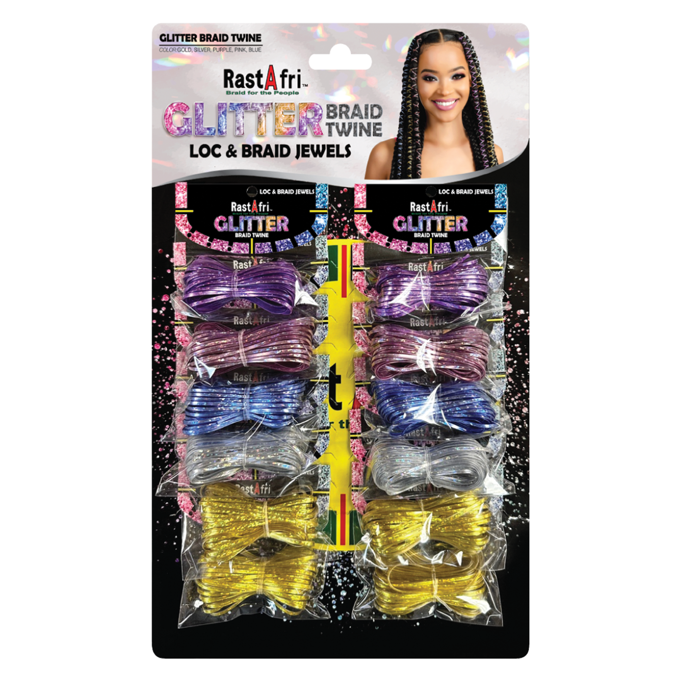 Glitter Braid Twine - 12 pk.