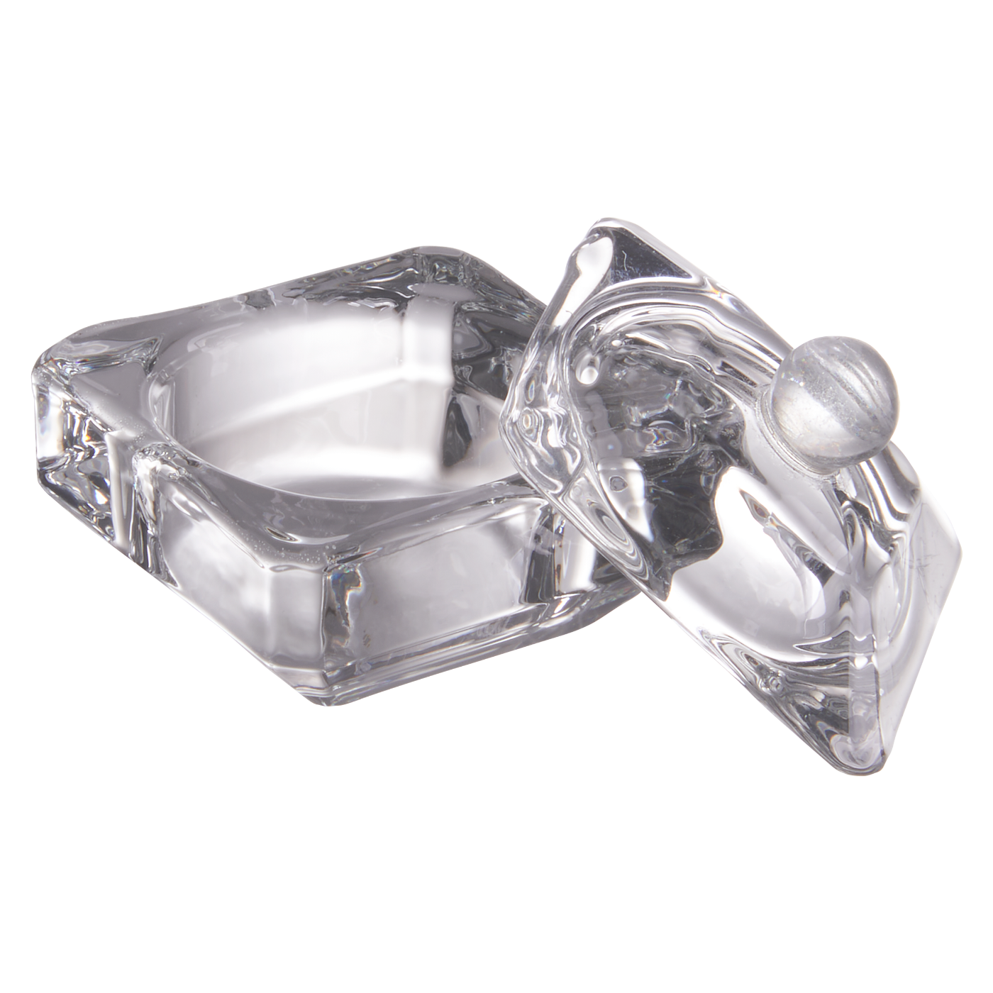 Deluxe Glass Jar with Lid, Square, 10 mL