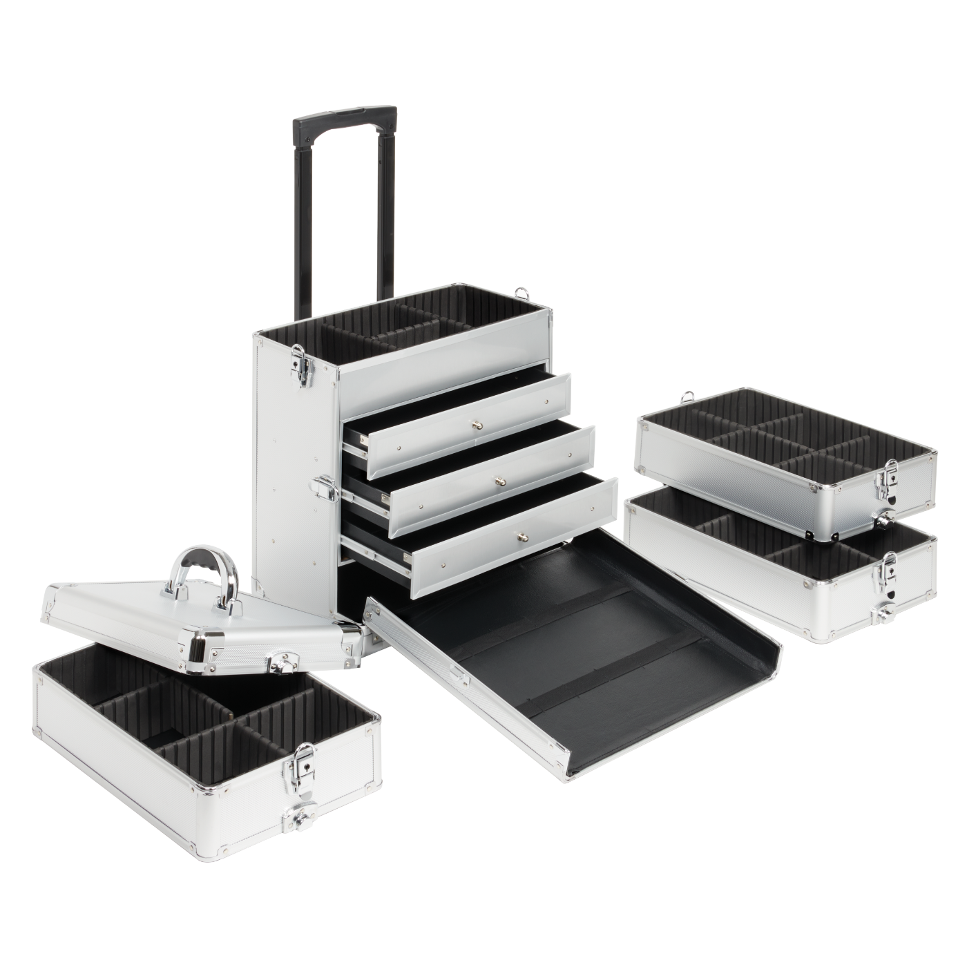 Lockable Aluminum Case, Large Detachable