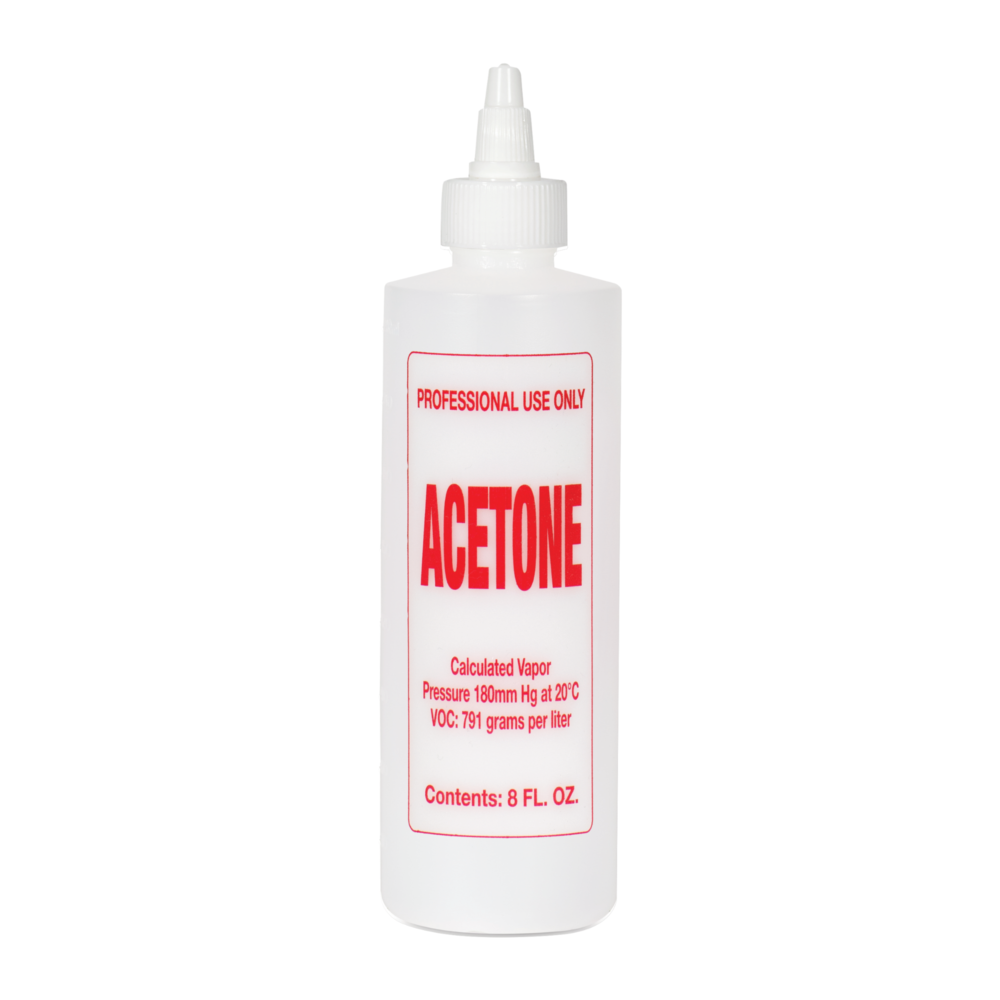 Imprinted Twist Top Bottle, Acetone, 8 oz.