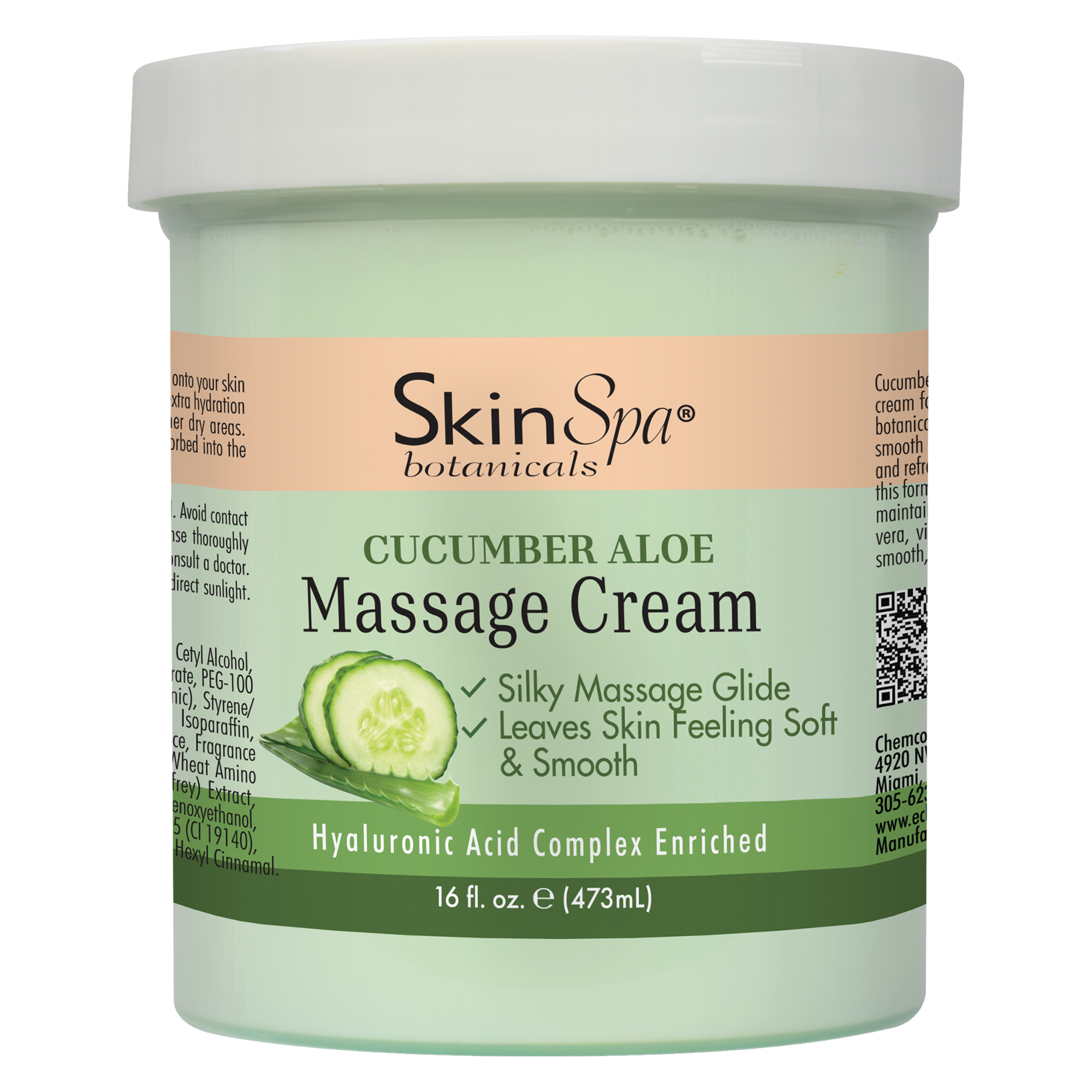Cucumber Aloe Massage Cream 16 oz.