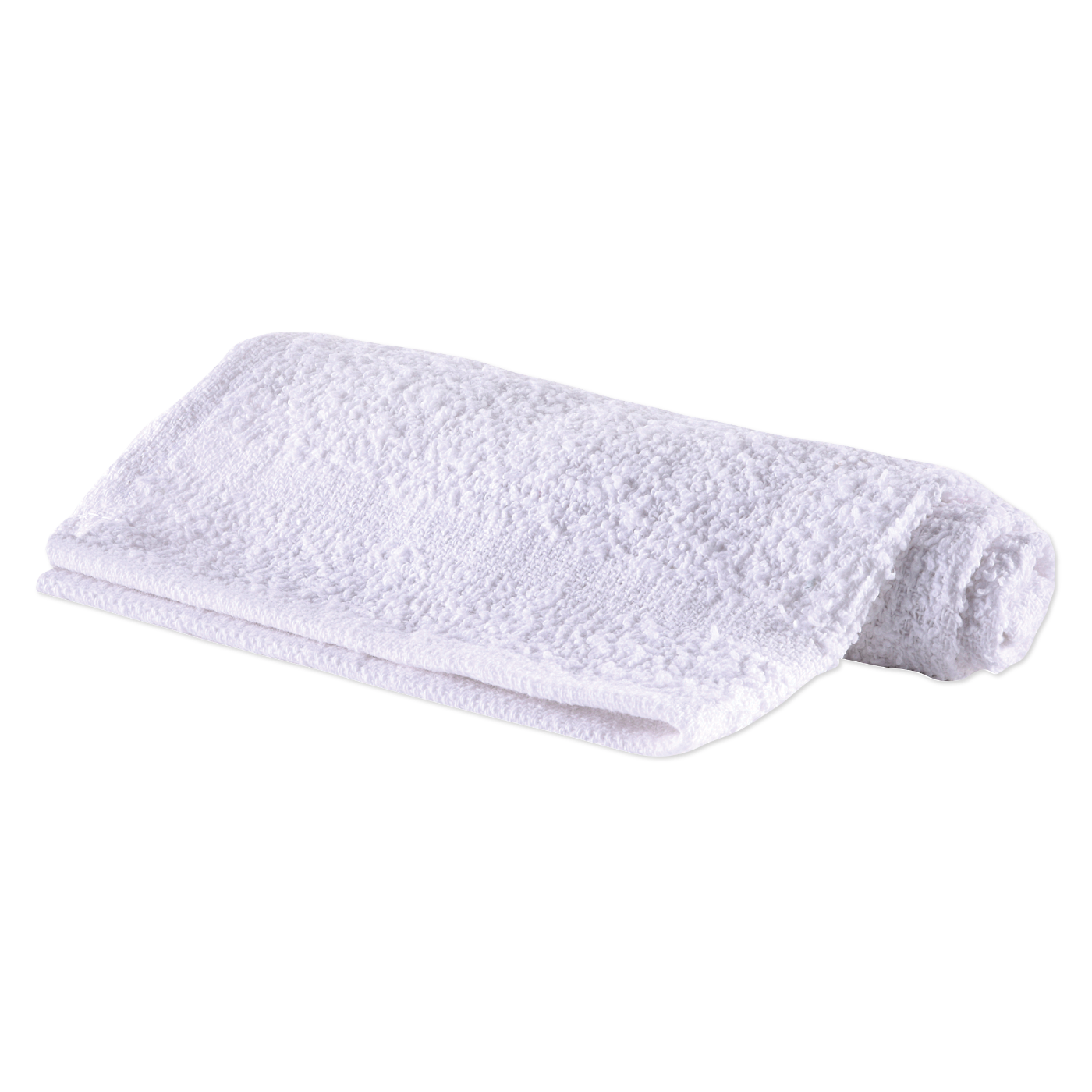 Cotton Washcloth, 12" x 12", Economy - White
