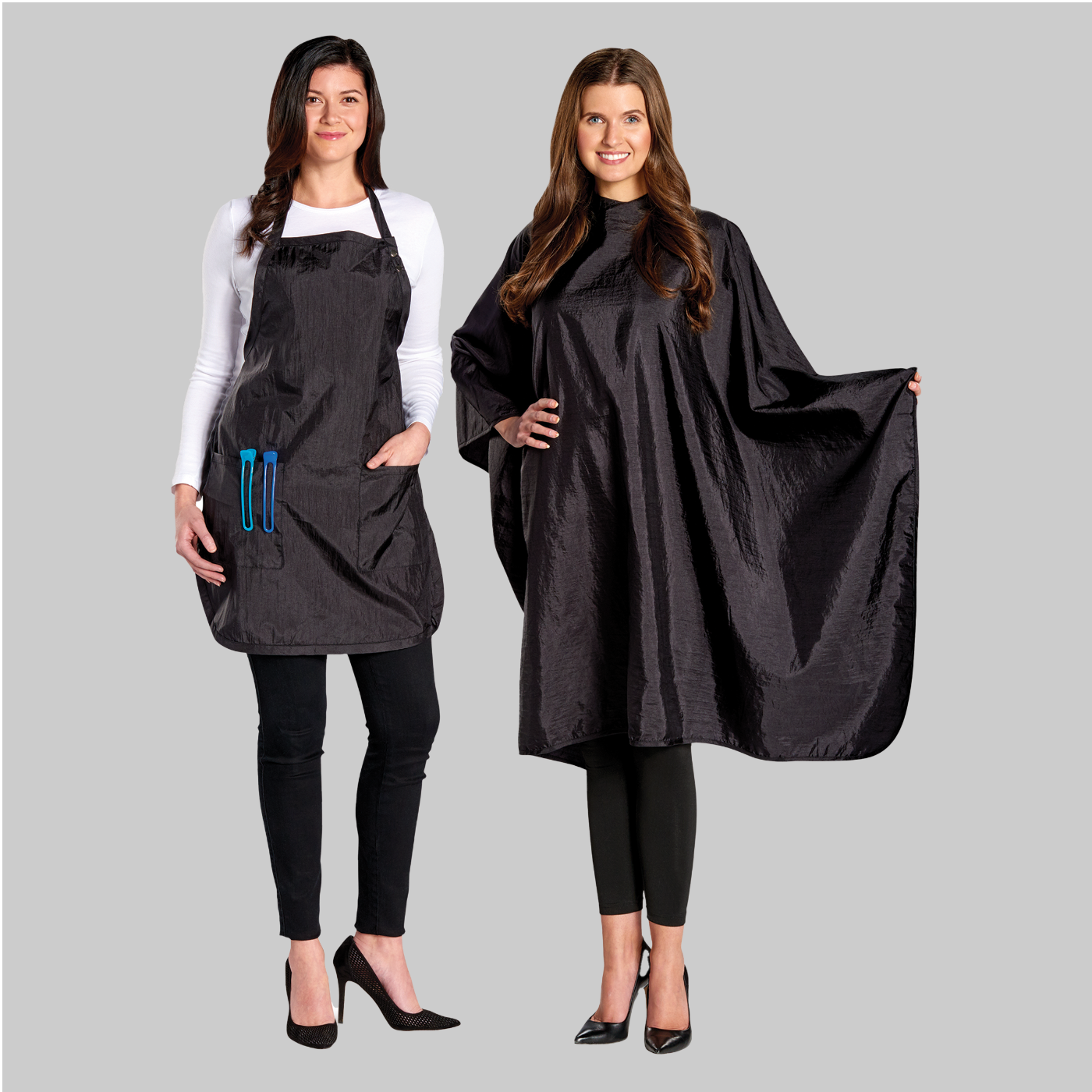 Crinkle Nylon Styling Cape & Salon Apron Set
