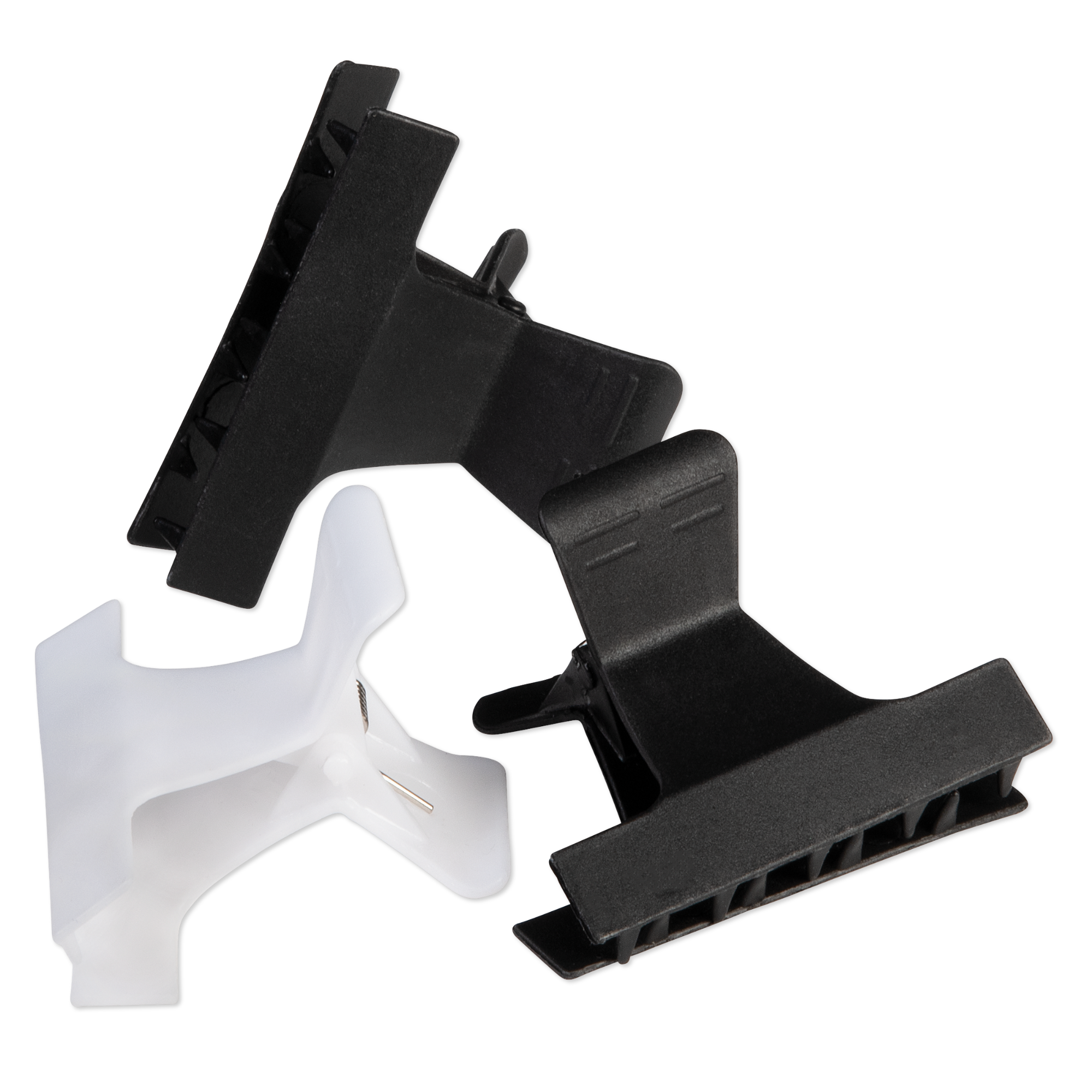 Butterfly Clamps, Black & White - 2"