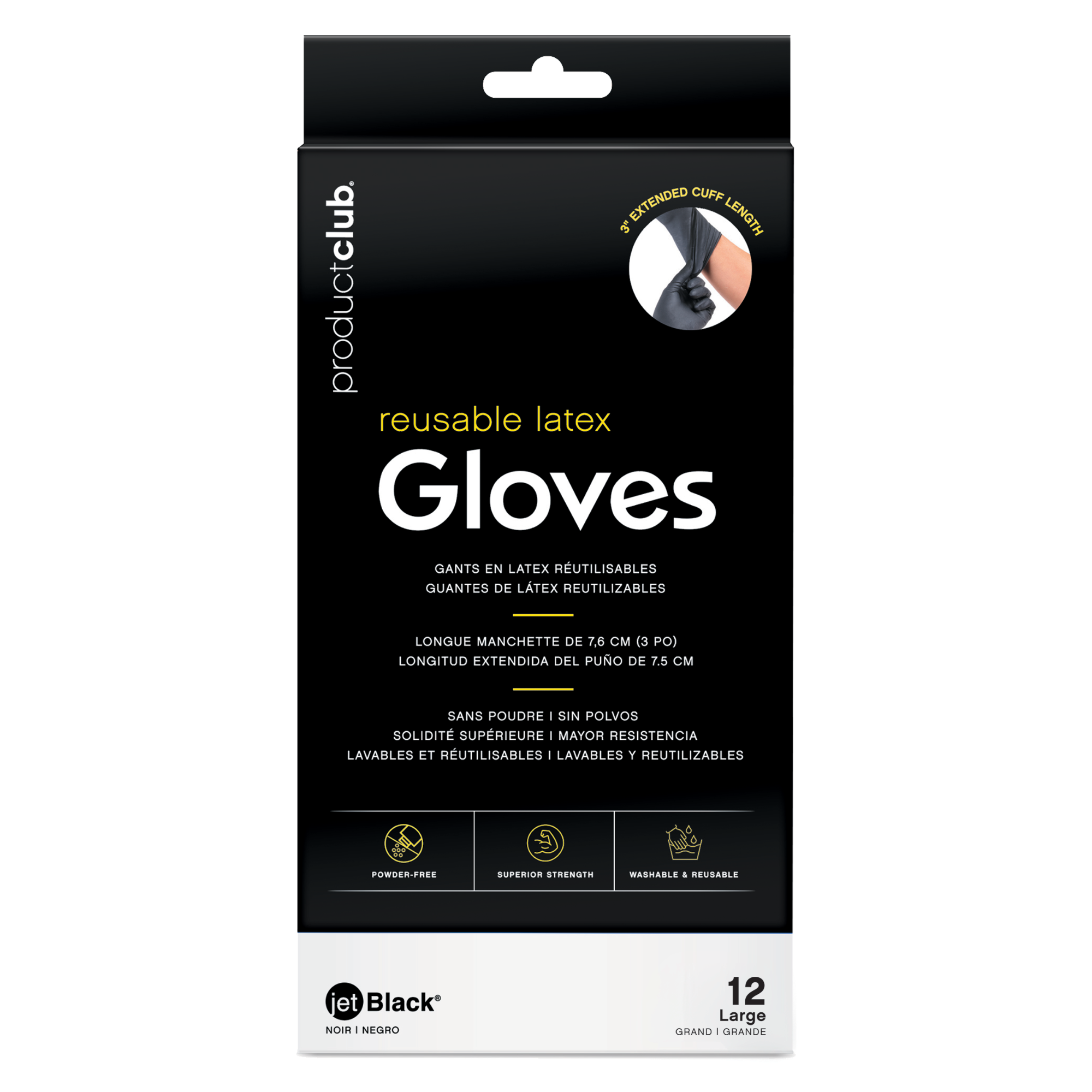 JBLG-12L Reuseable Hair Dye Gloves Large