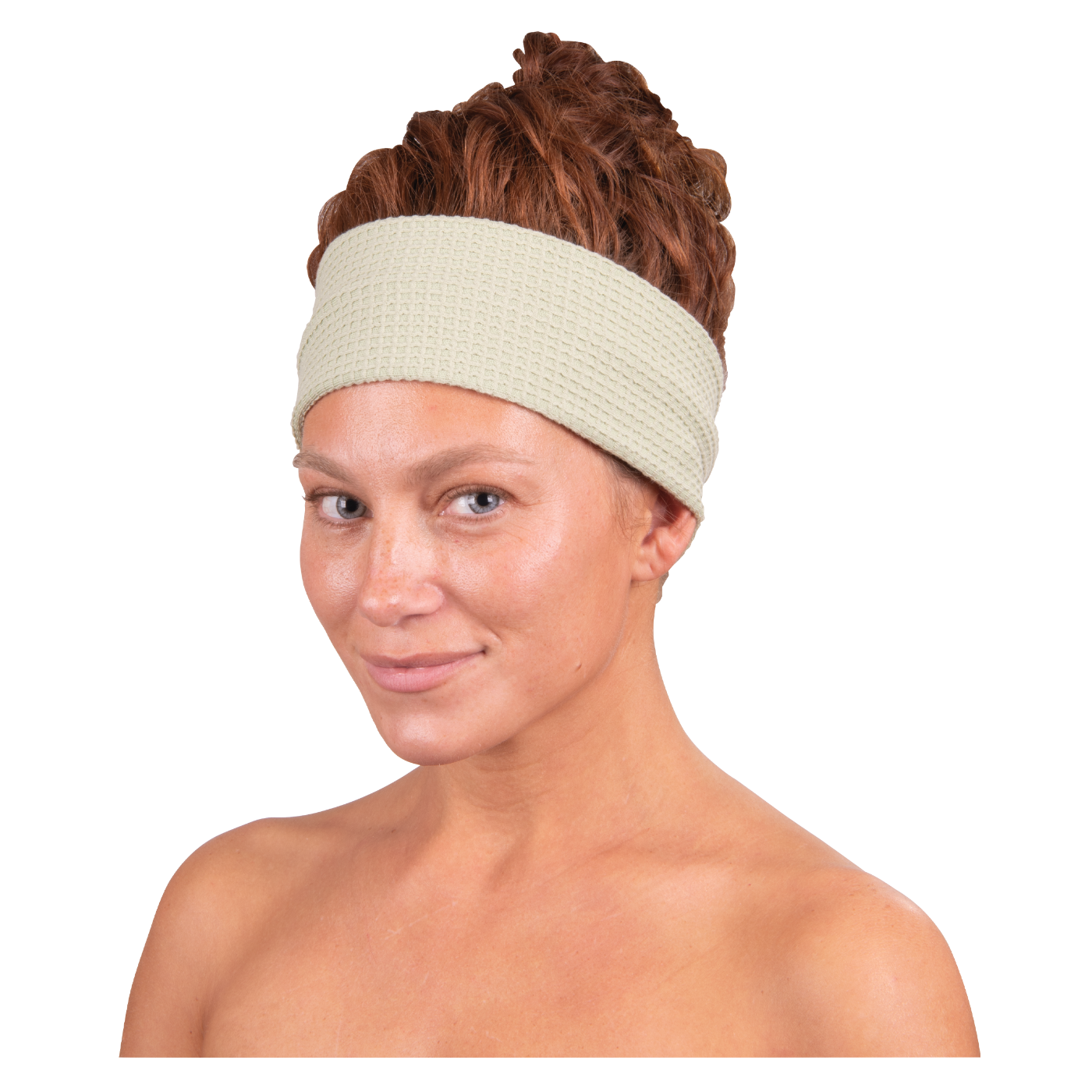 Waffle Weave Spa Headband - Sage Green