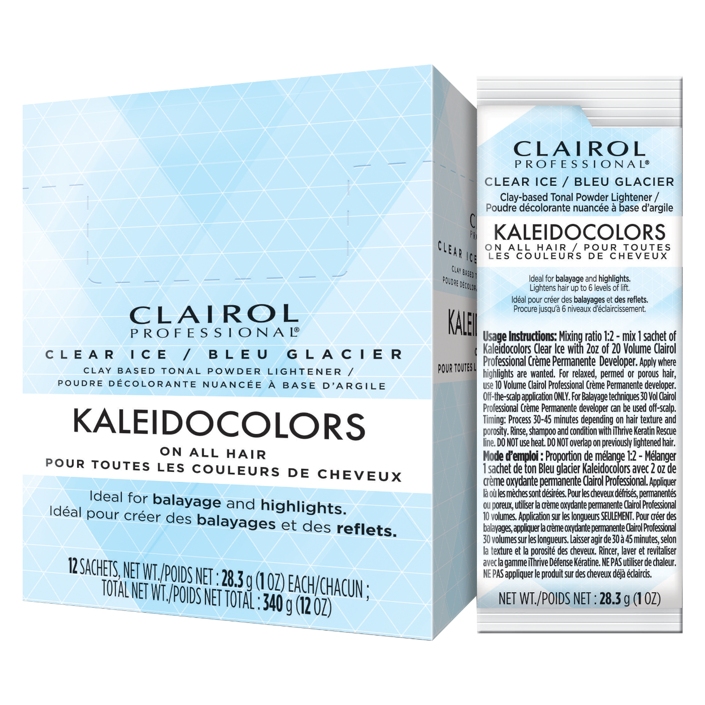 Kaleidocolors Tonal Powder Lightener Packette Display - Clear