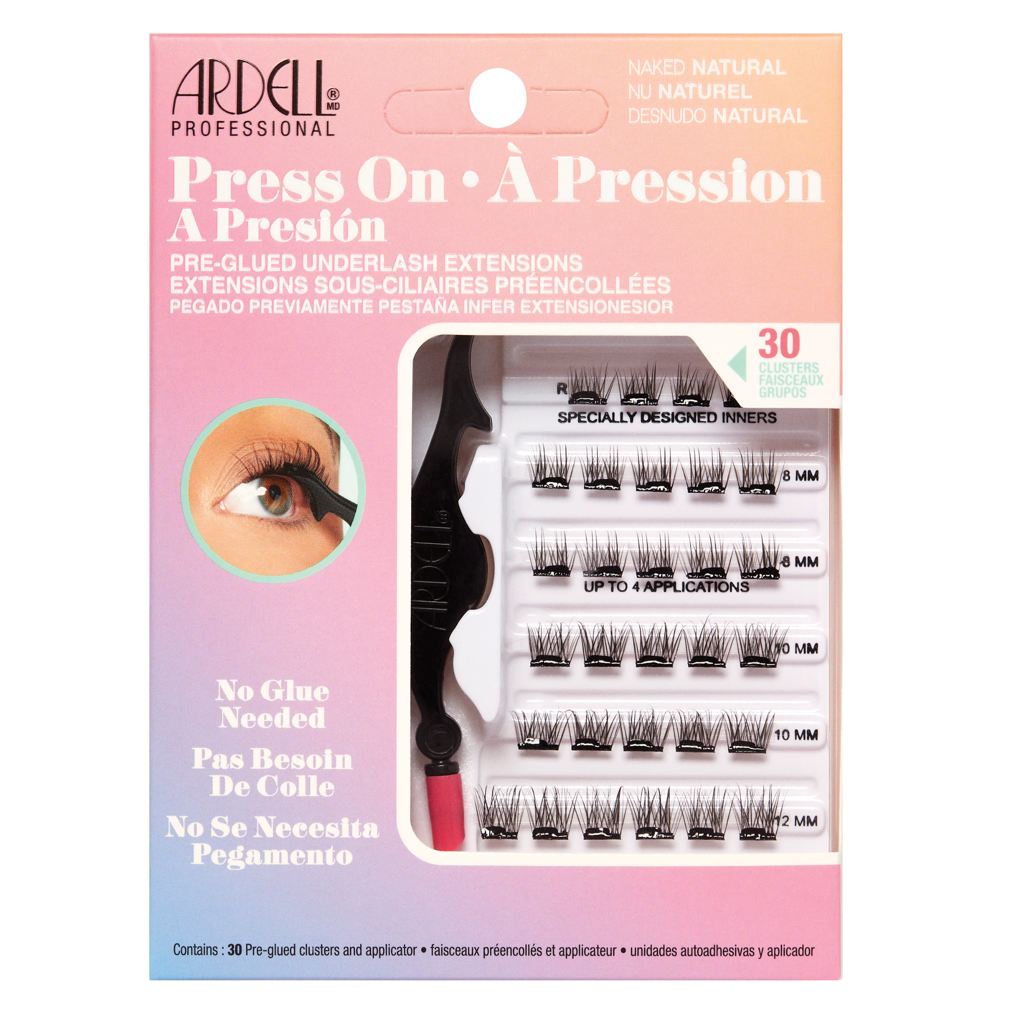 Press-on Underlash Extensions Naked Natural