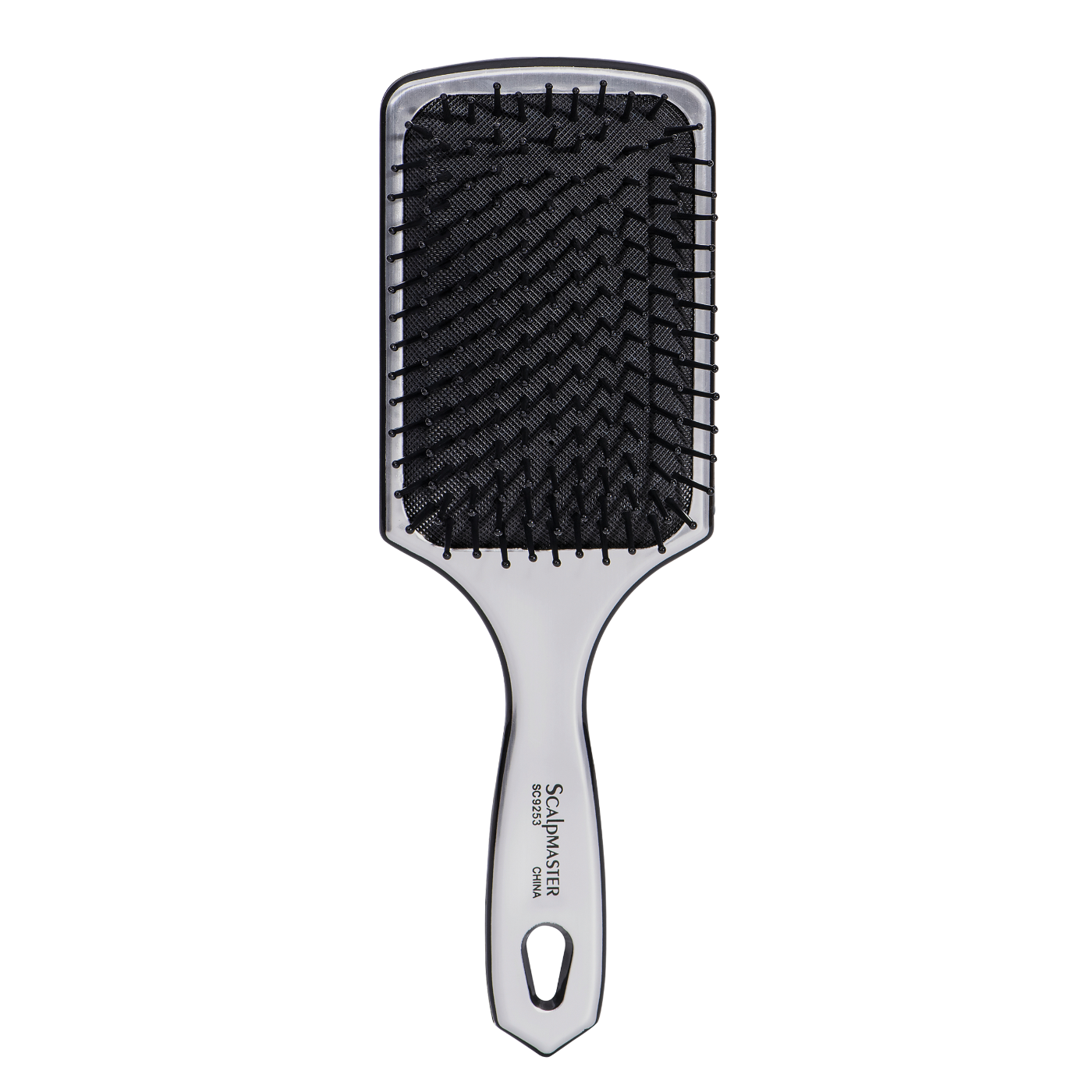 Cushion Paddle Brush, 11 Row - Silver
