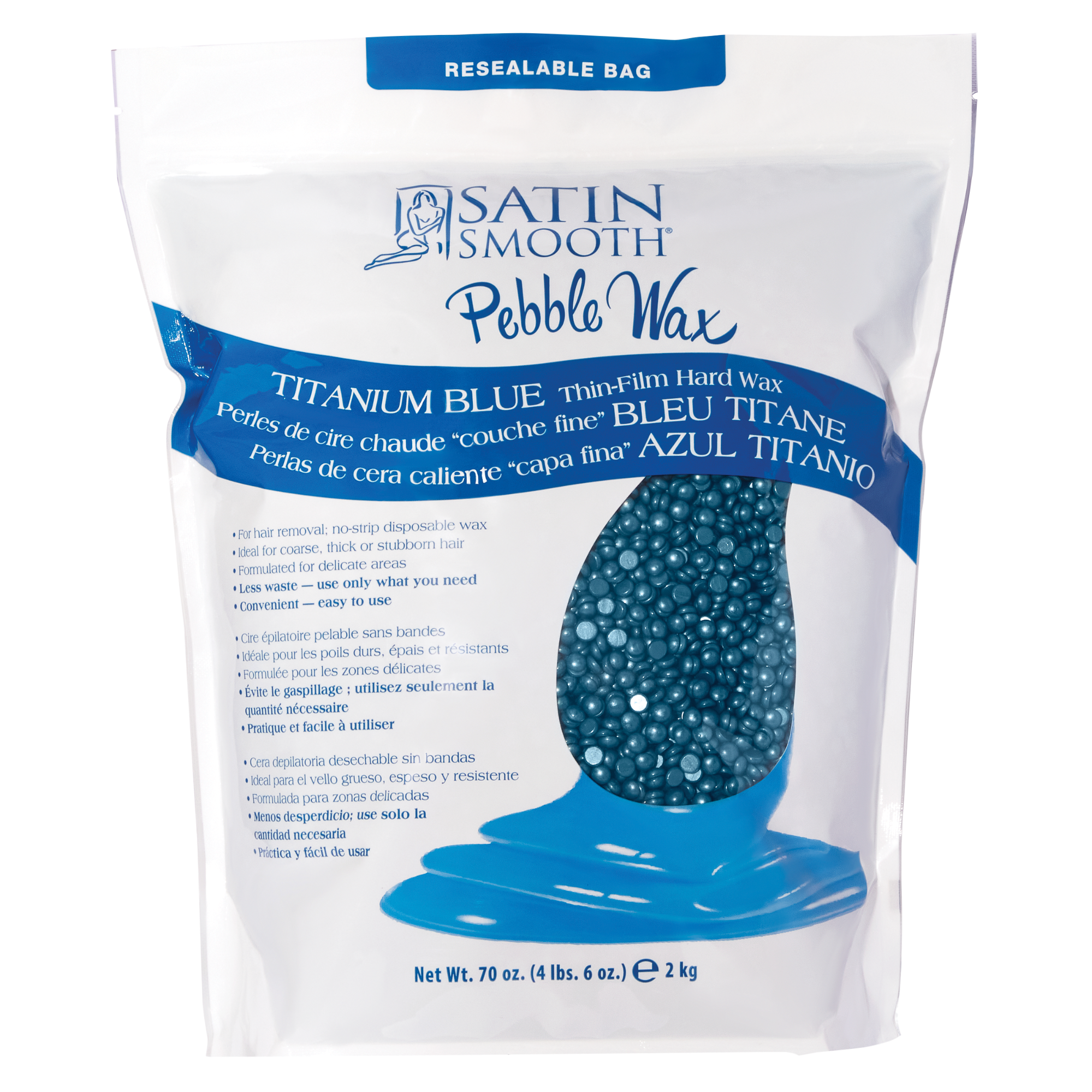 Titanium Blue Thin Film Pebble Wax 70 oz.