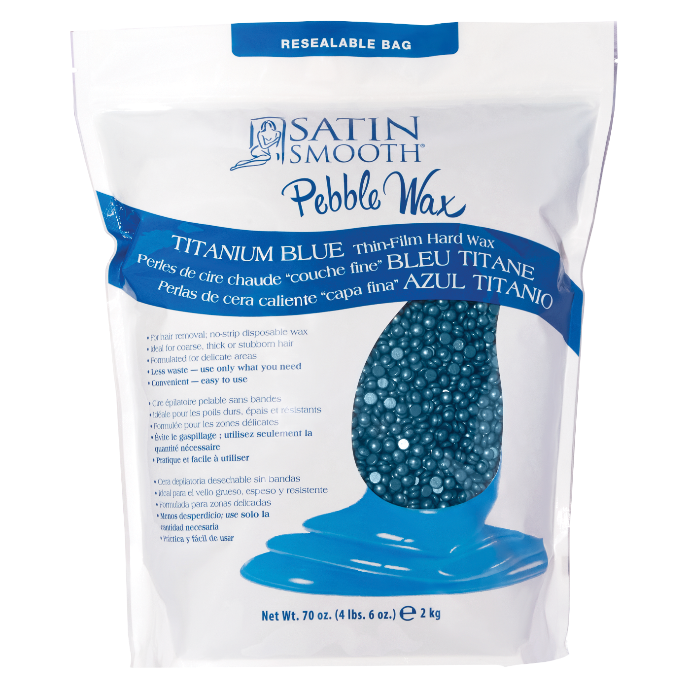 Titanium Blue Thin Film Pebble Wax 70 oz.