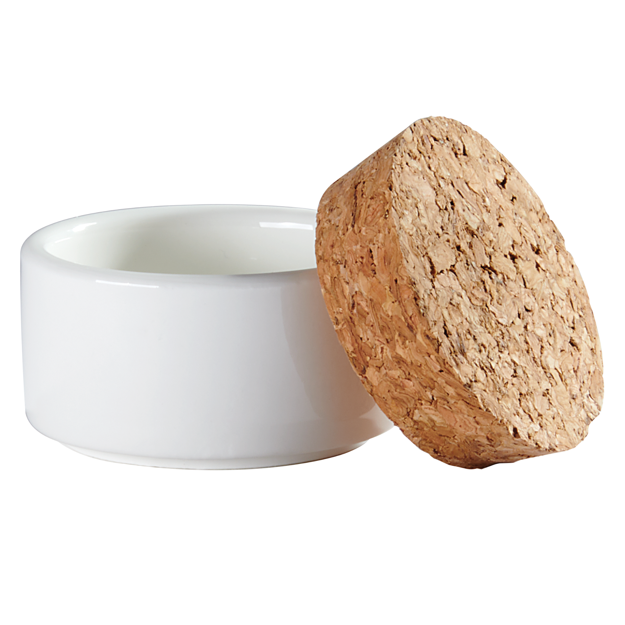 Porcelain Jar with Cork Lid, 25 mL/0.8 oz.