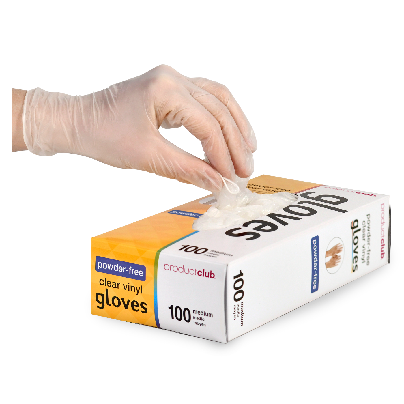 PCVPF-100M Powder Free Vinyl Colorist Gloves Medium