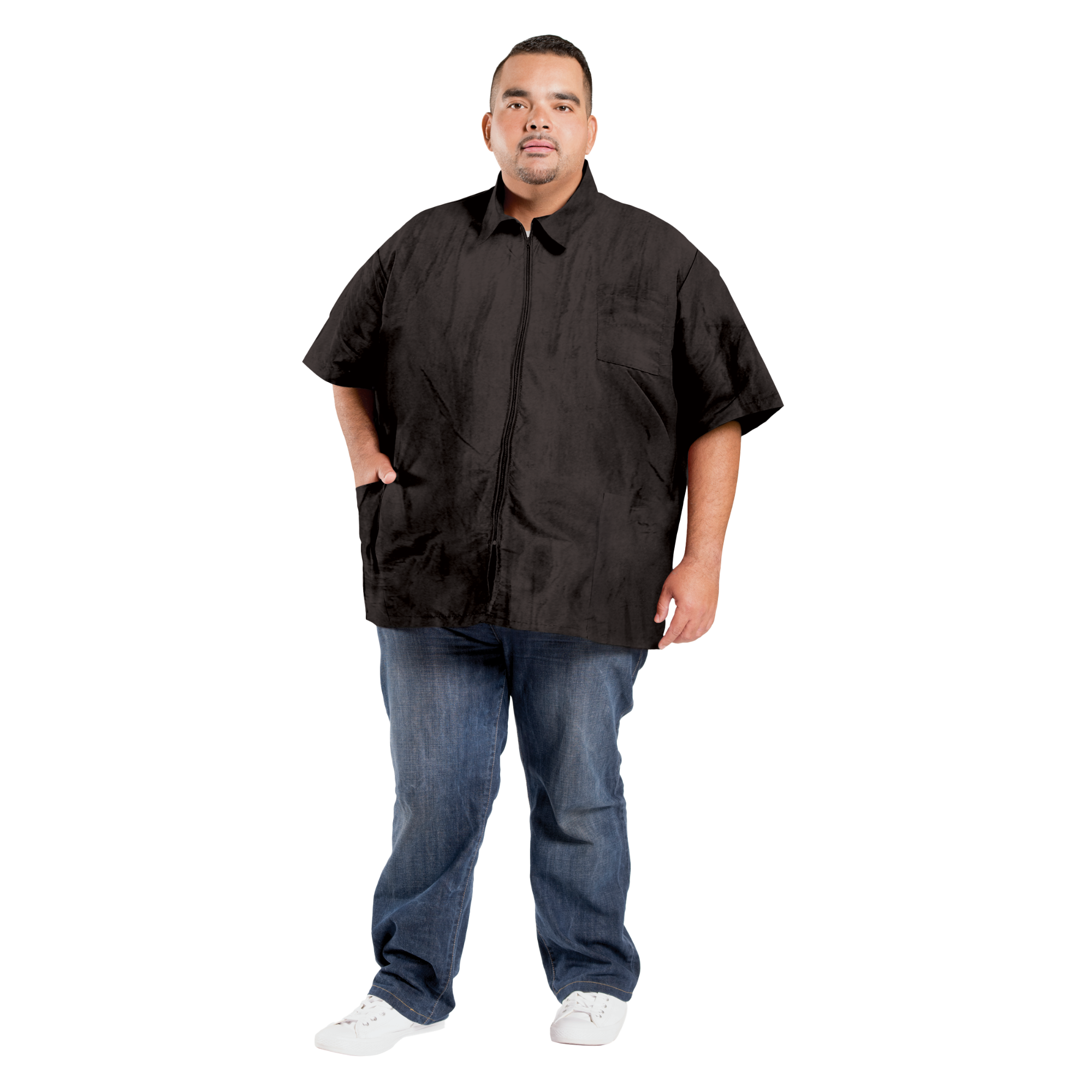 Plus Size Nylon Barber Jacket - 2X