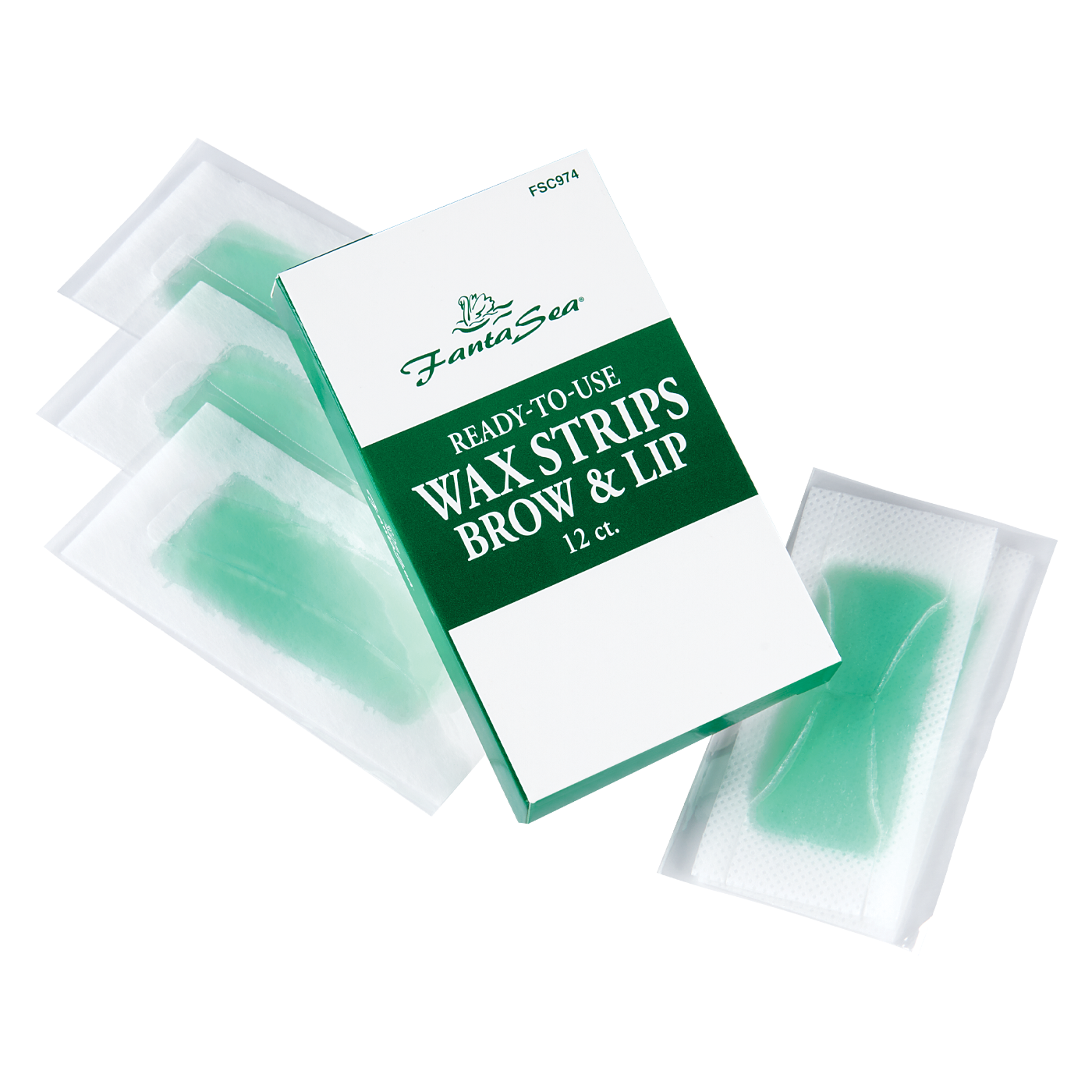 Ready-To-Use Wax Strips - Brow & Lip - 12 ct.