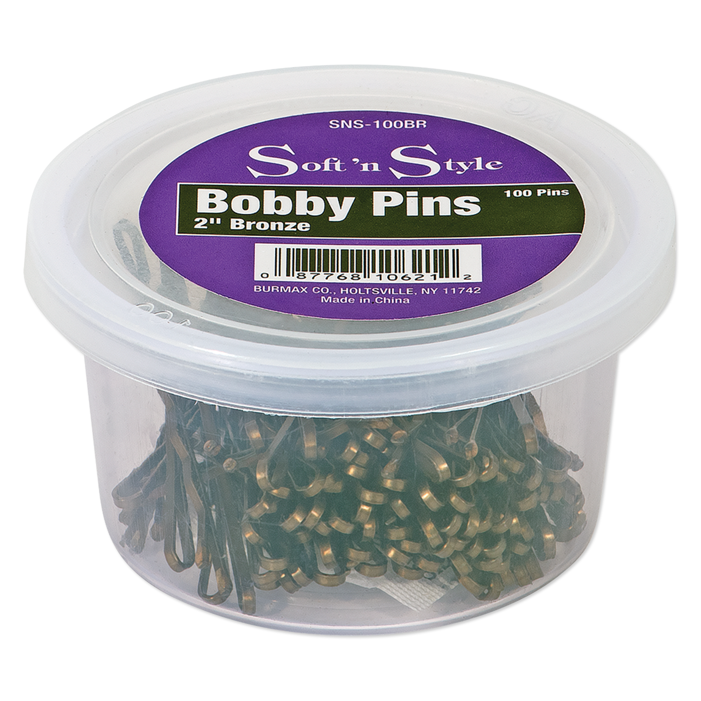 Bobby Pins, Bronze, tub of 100 - 2"