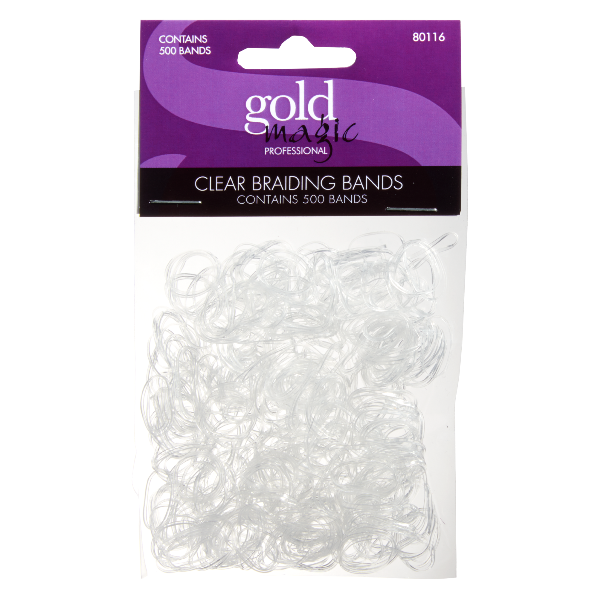 Clear Braiding Bands - 500 pk.