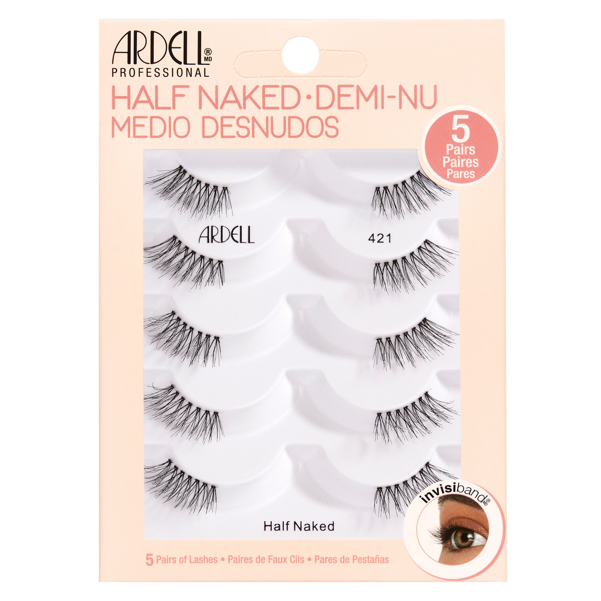 Naked Half Lashes 5 pk. -Style 421