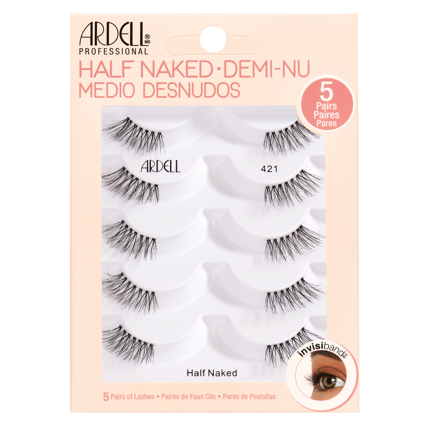 Naked Half Lashes 5 pk. -Style 421