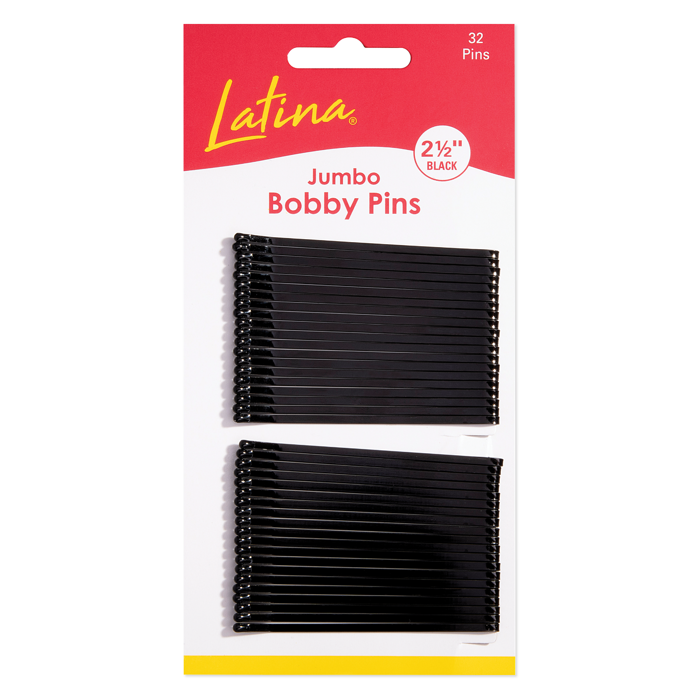 Bobby Pins, Black, Extra-long - 2-1/2''