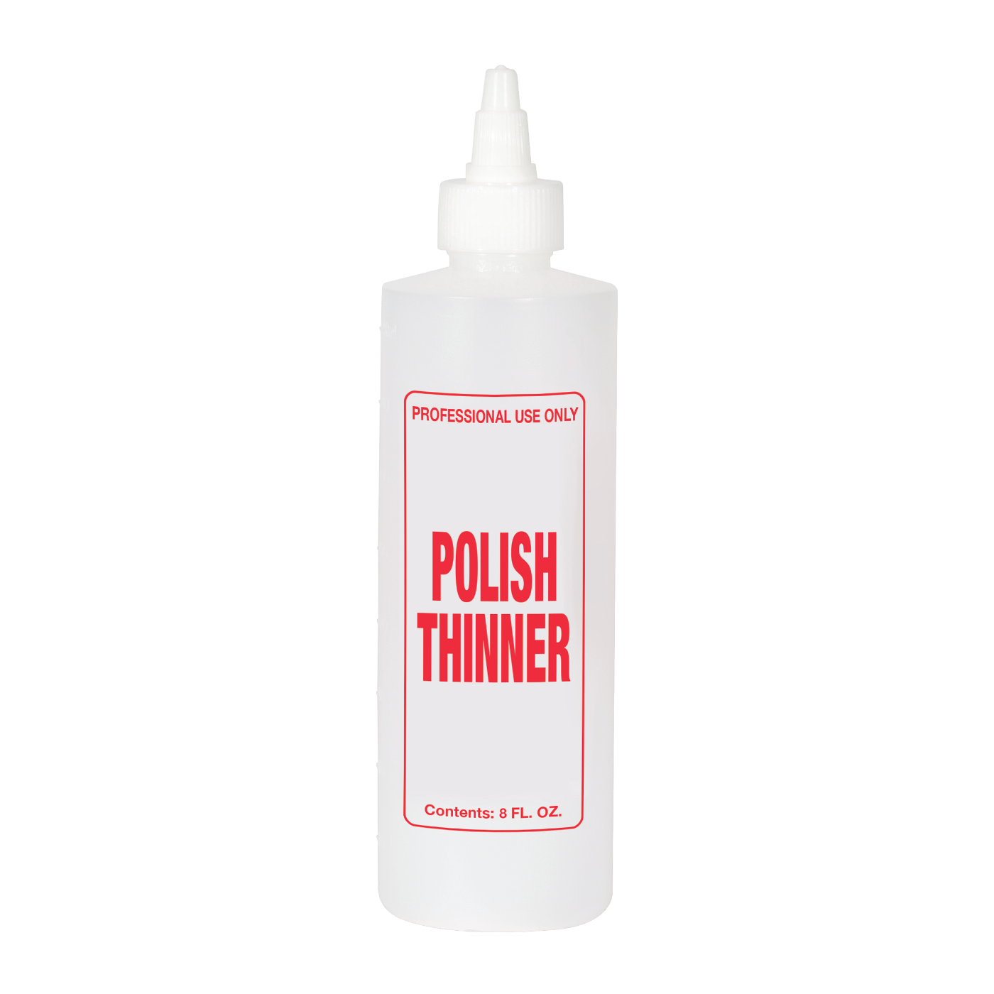 Imprinted Twist Top Bottle, Polish Thinner, 8 oz.