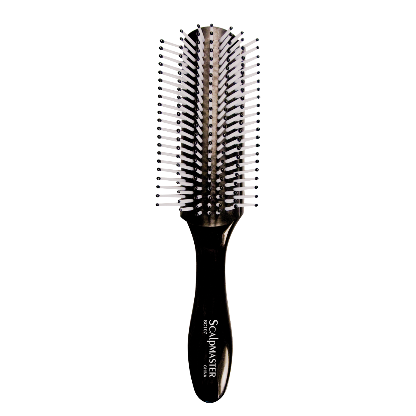 Cushion Brush with Nylon Bristles, 7 Row - Black