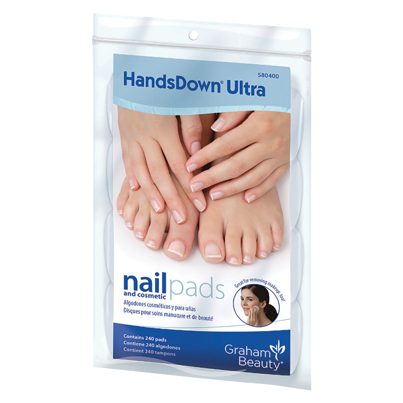 HandsDown® Ultra Nail & Cosmetic Pads, bag of 240 pads