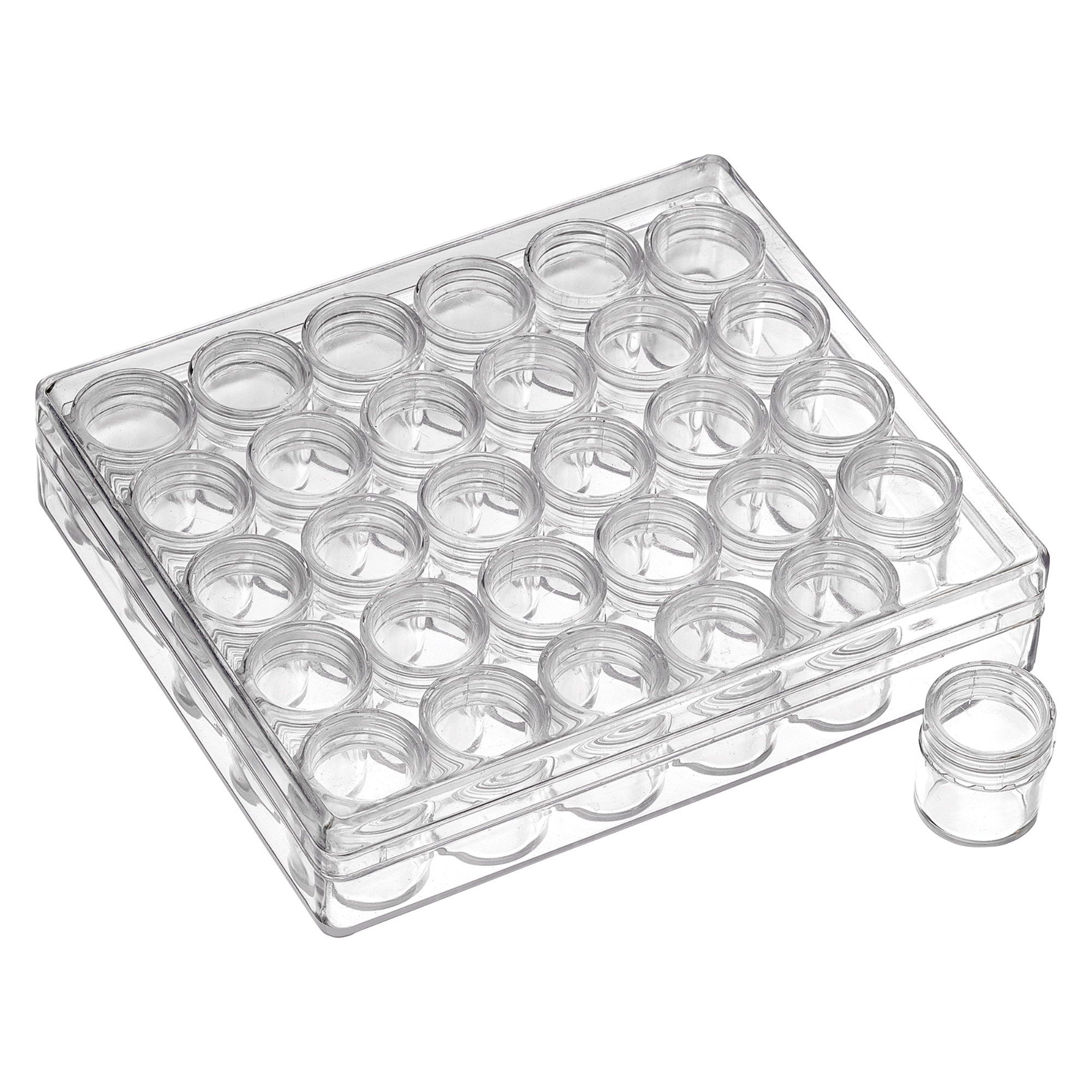 Clear Jars in a Storage Container, 7 mL each