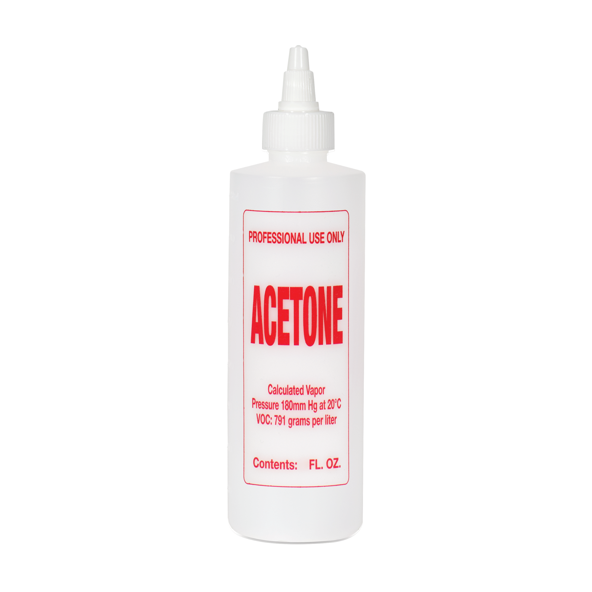 Imprinted Twist Top Bottle, Acetone, 4 oz.