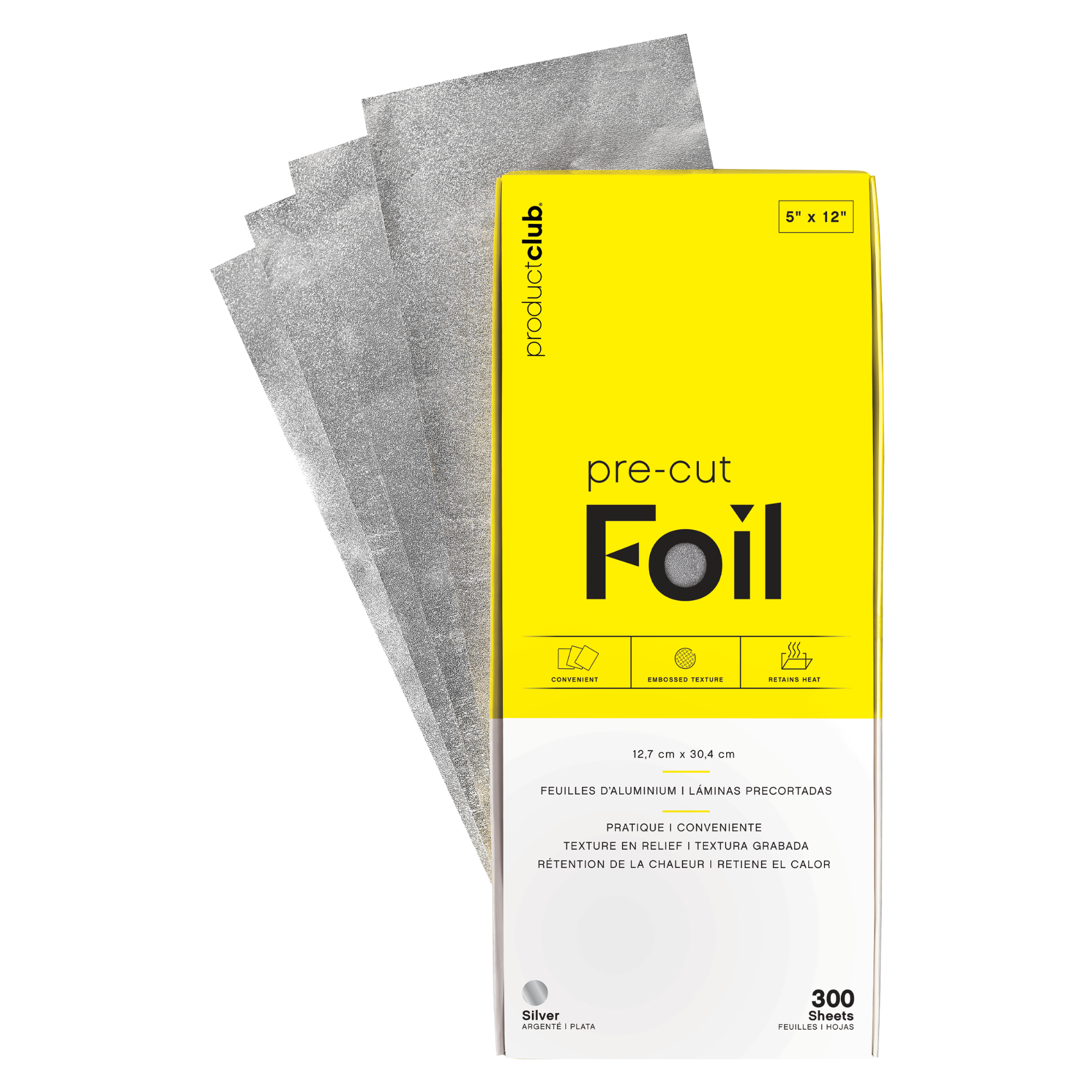 EF12-SL Product Club Precut Silver Embossed Hair Foilyage 12" Foil