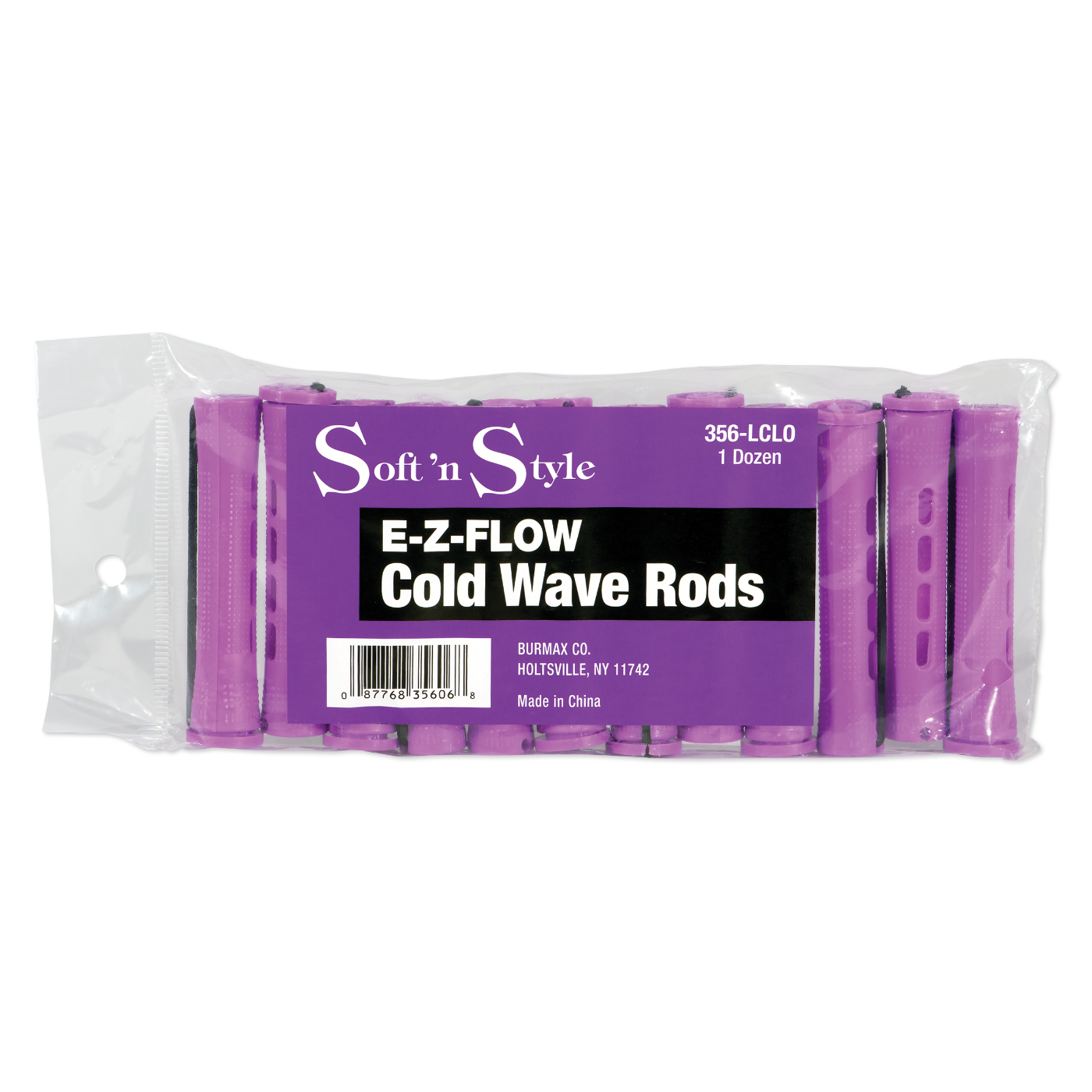 Concave Cold Wave Rods, Jumbo, Long Lilac, pack of 12