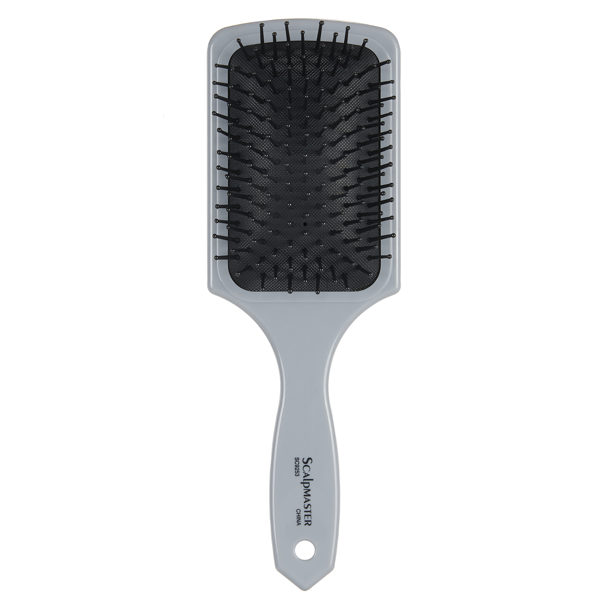 Cushion Paddle Brush, 11 Row - Silver