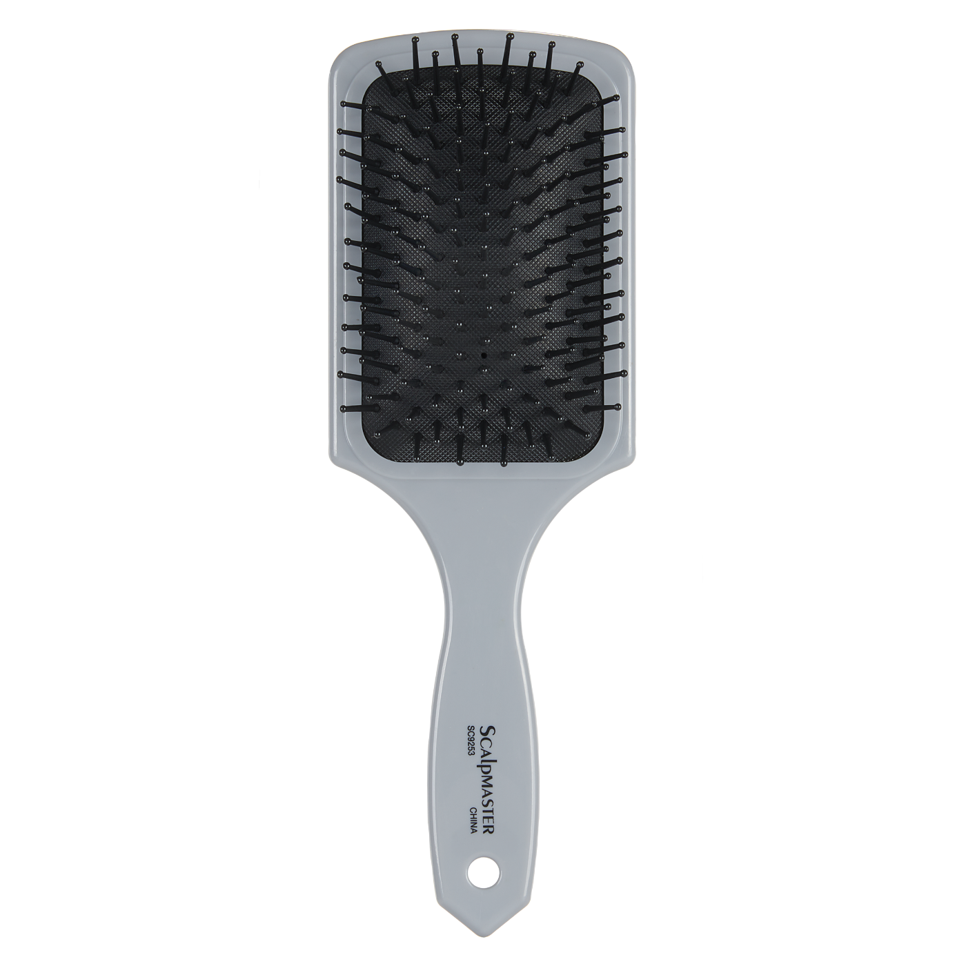 Cushion Paddle Brush, 11 Row - Silver
