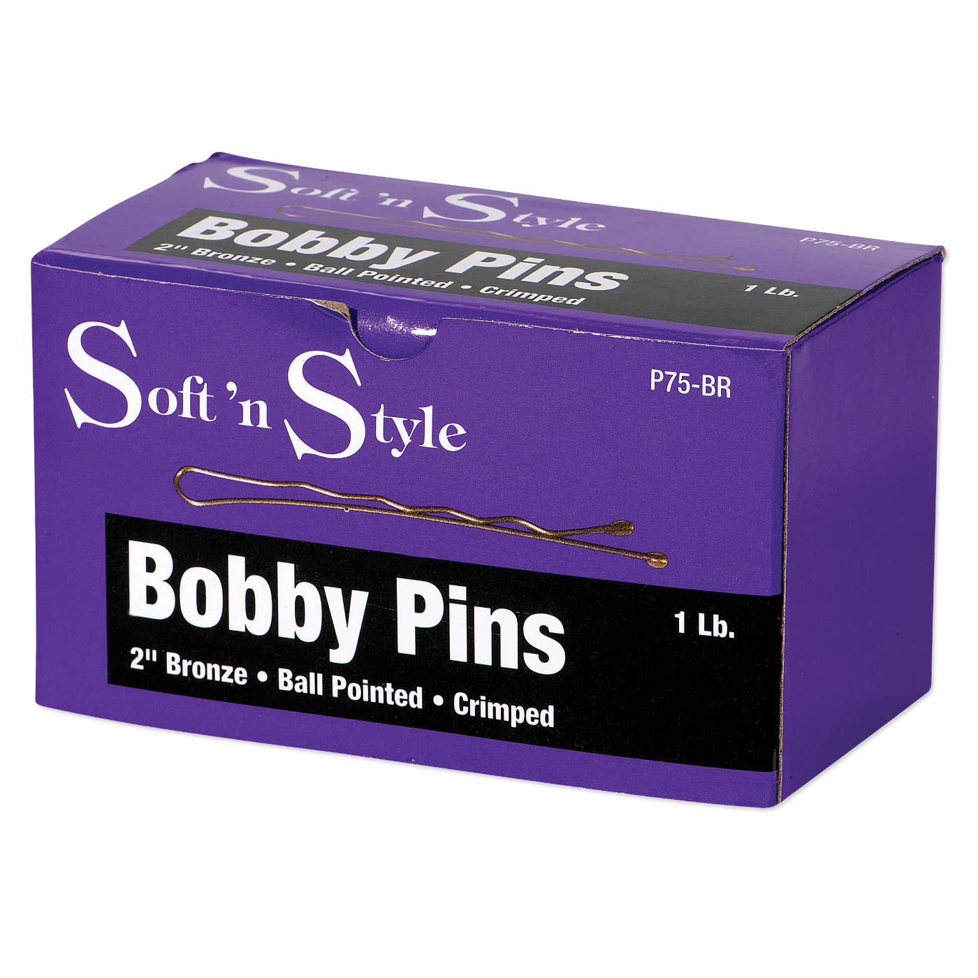 Bobby Pins, Bronze, 1 lb. box - 2"