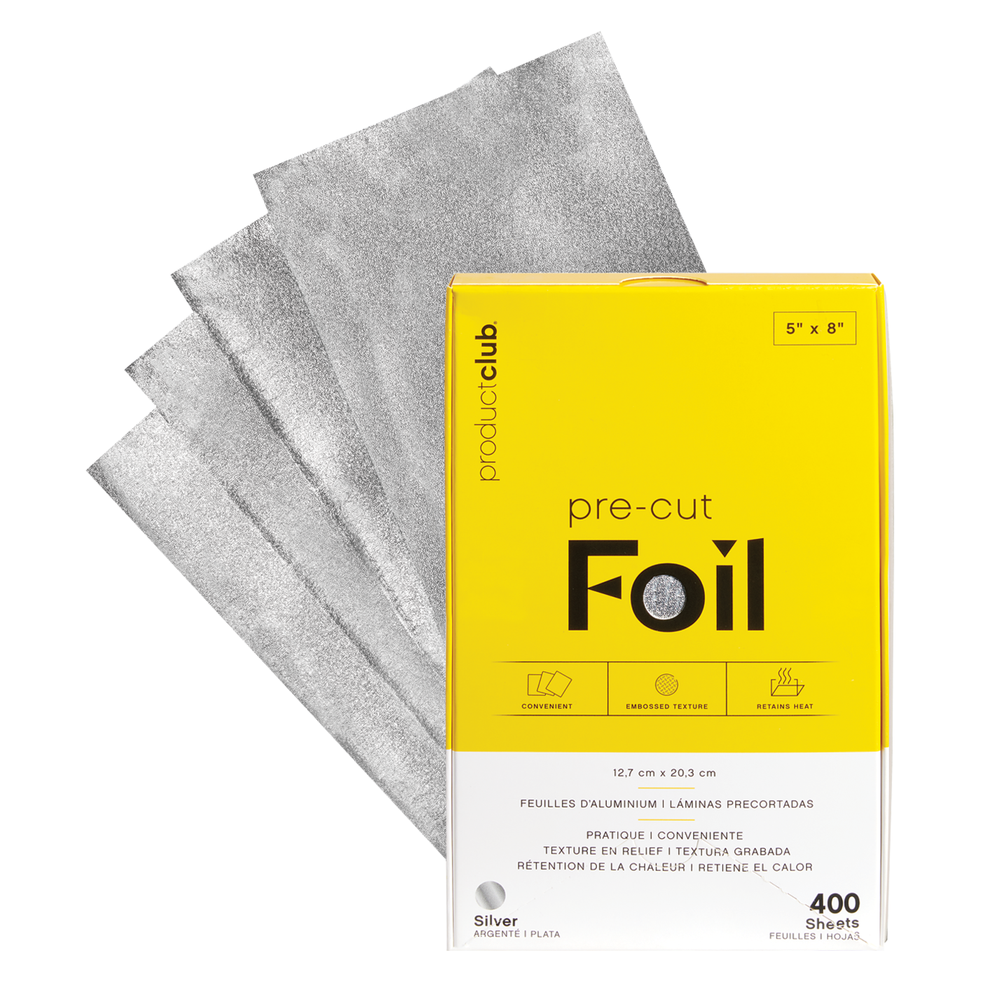 EF400-SL Product Club Precut Silver Embossed Hair Highlighting Foil