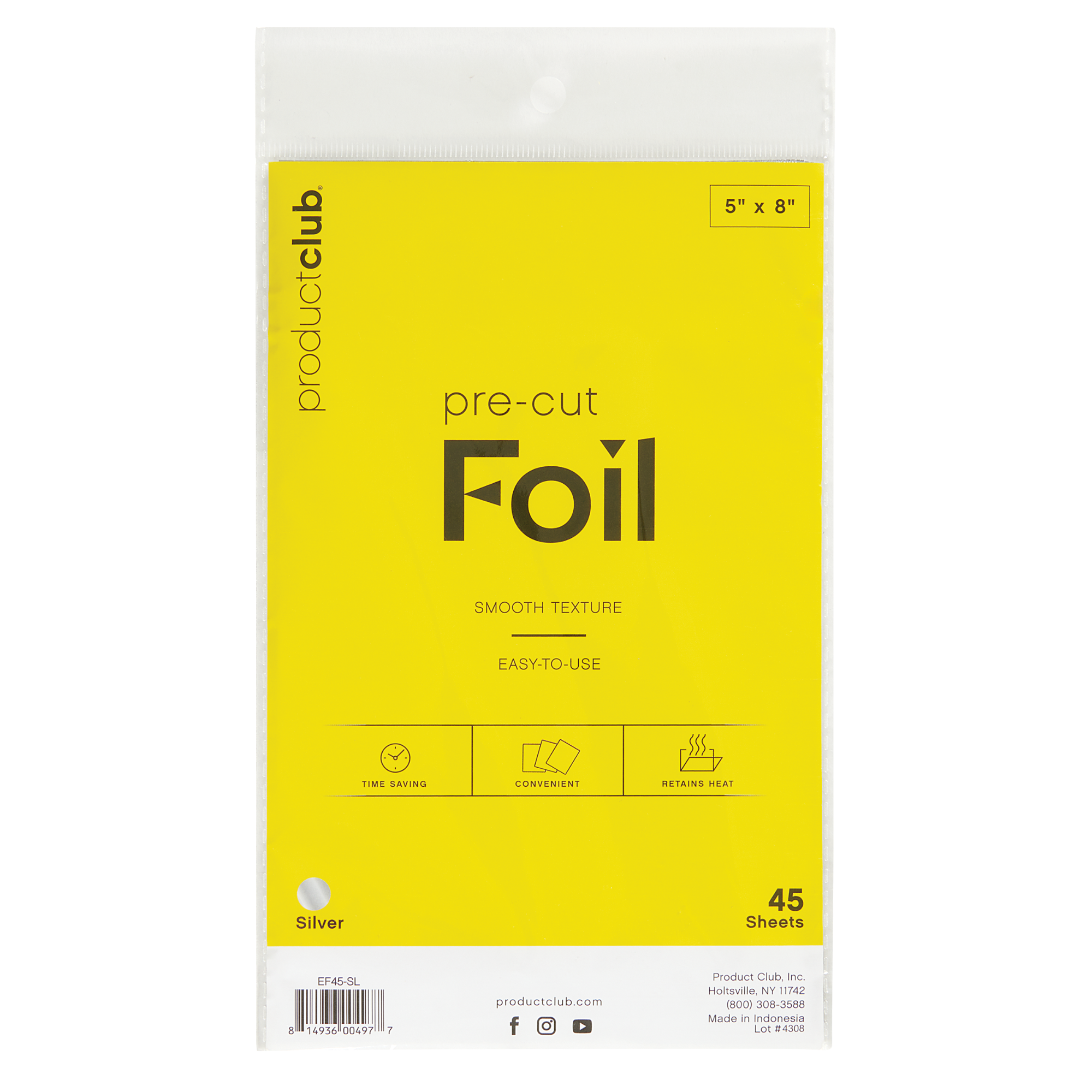 5" x 8" Pre-Cut Foil 45 pk.