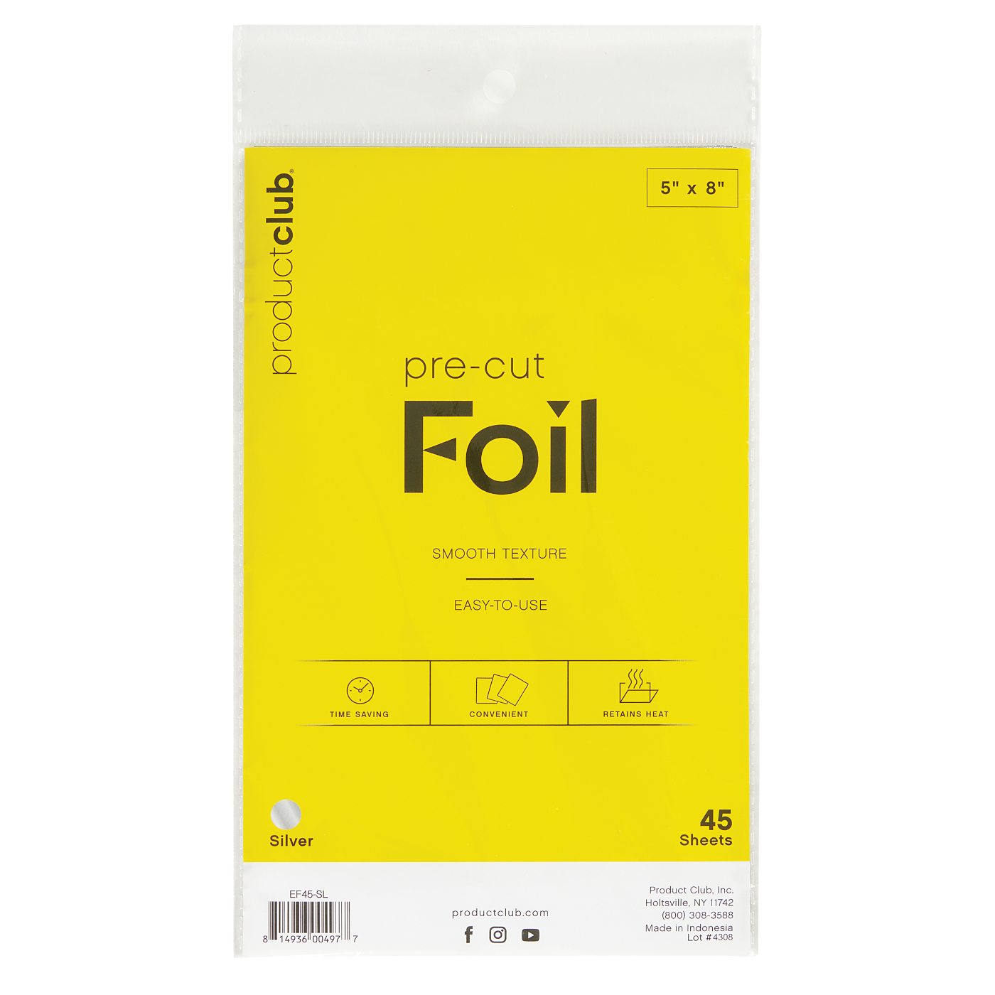 5" x 8" Pre-Cut Foil 45 pk.