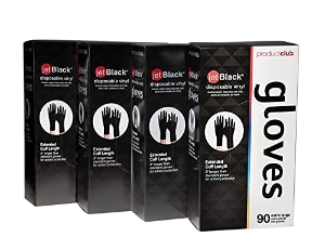 JetBlack® Disposable Vinyl Gloves - 360 ct., XL