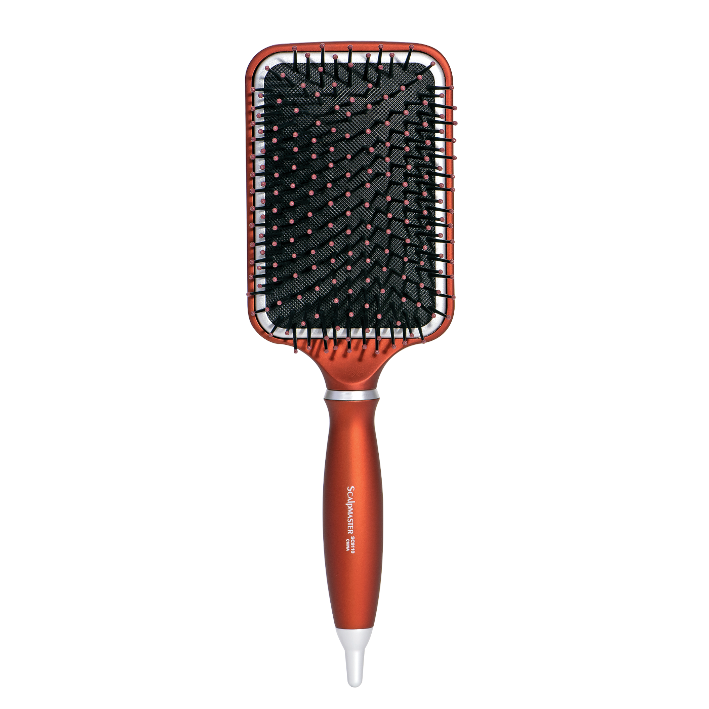 Cushion Paddle Brush, 13 Row - Red