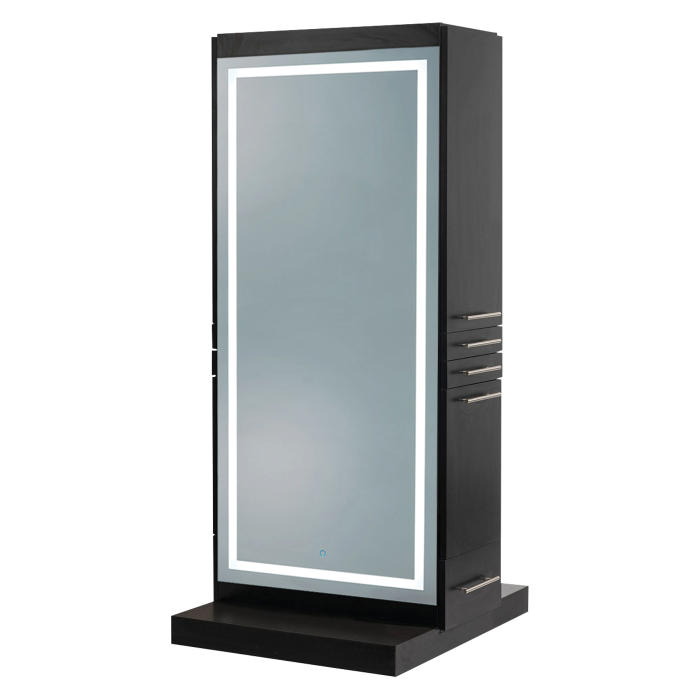 Zeus Double Styling Station with Mobile Base & LED Mirror