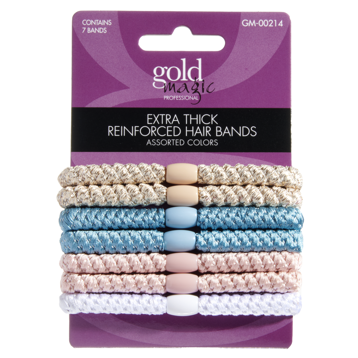 Reinforced Hair Bands - Extra Thick, 7 pk.